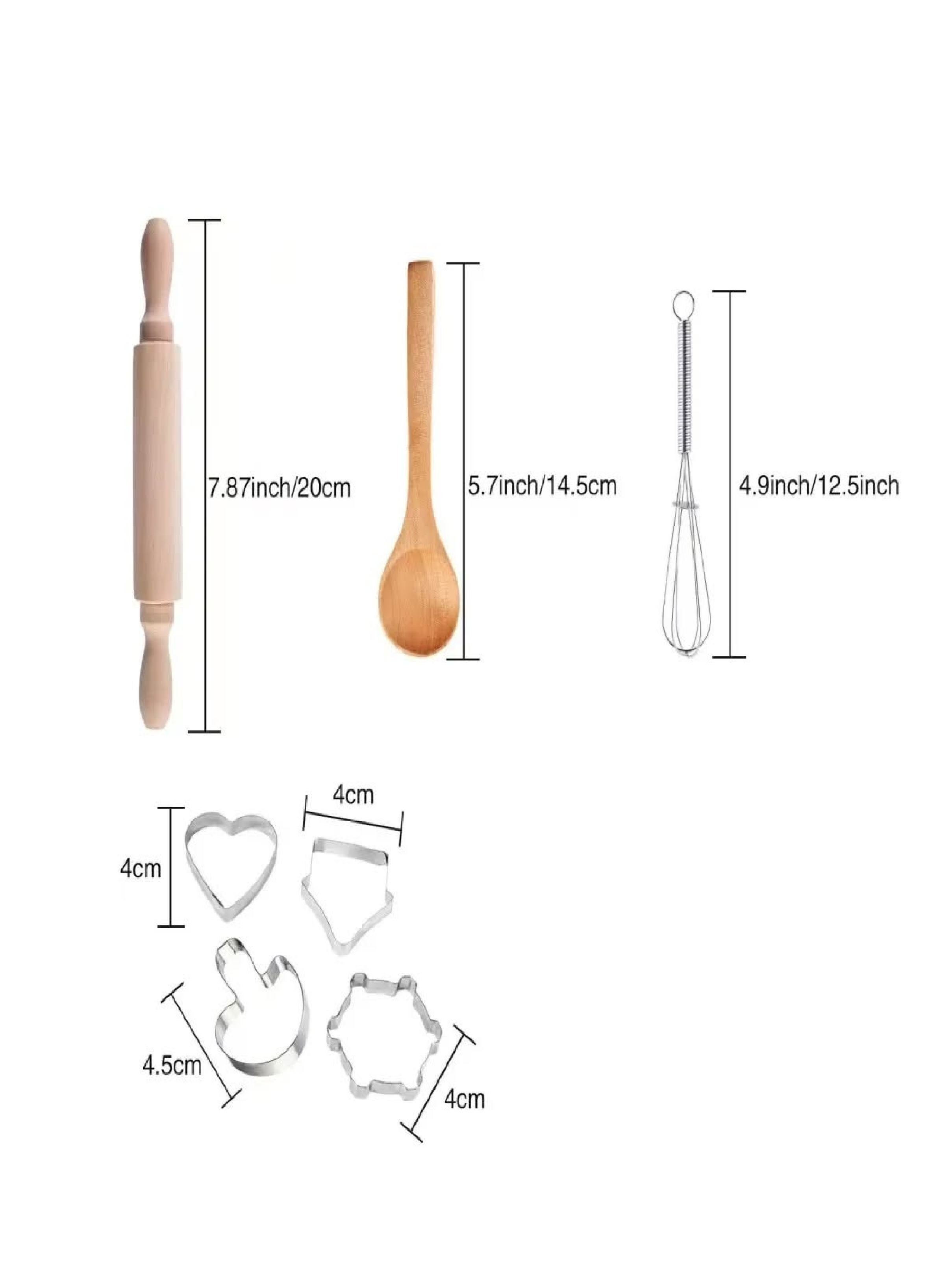 Set disfraz chef con accesorios de cocina para niña 11piezas con alta calidad-2