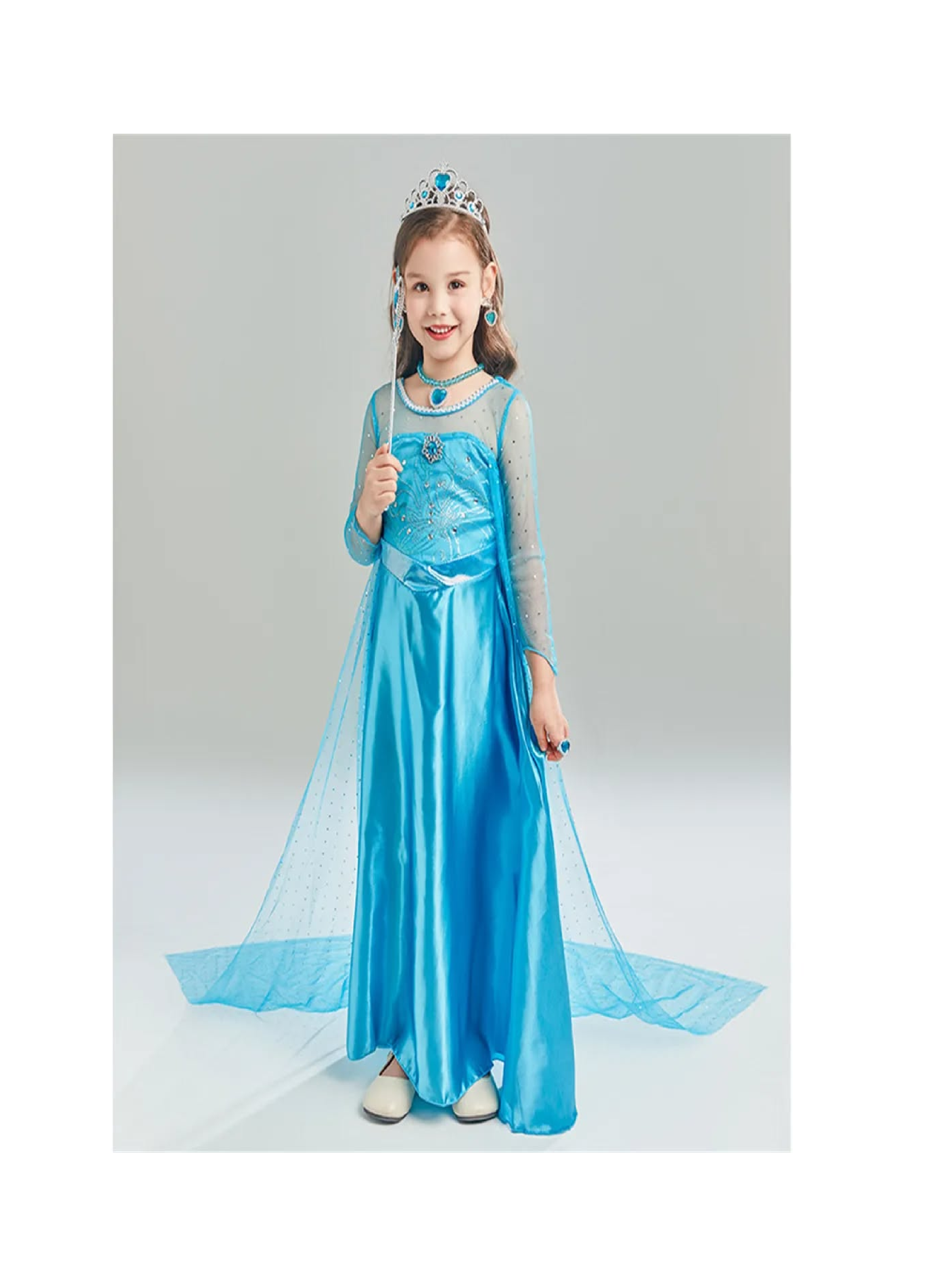 Set disfraz vestido y accesorios para niña 5 a 6 años-2