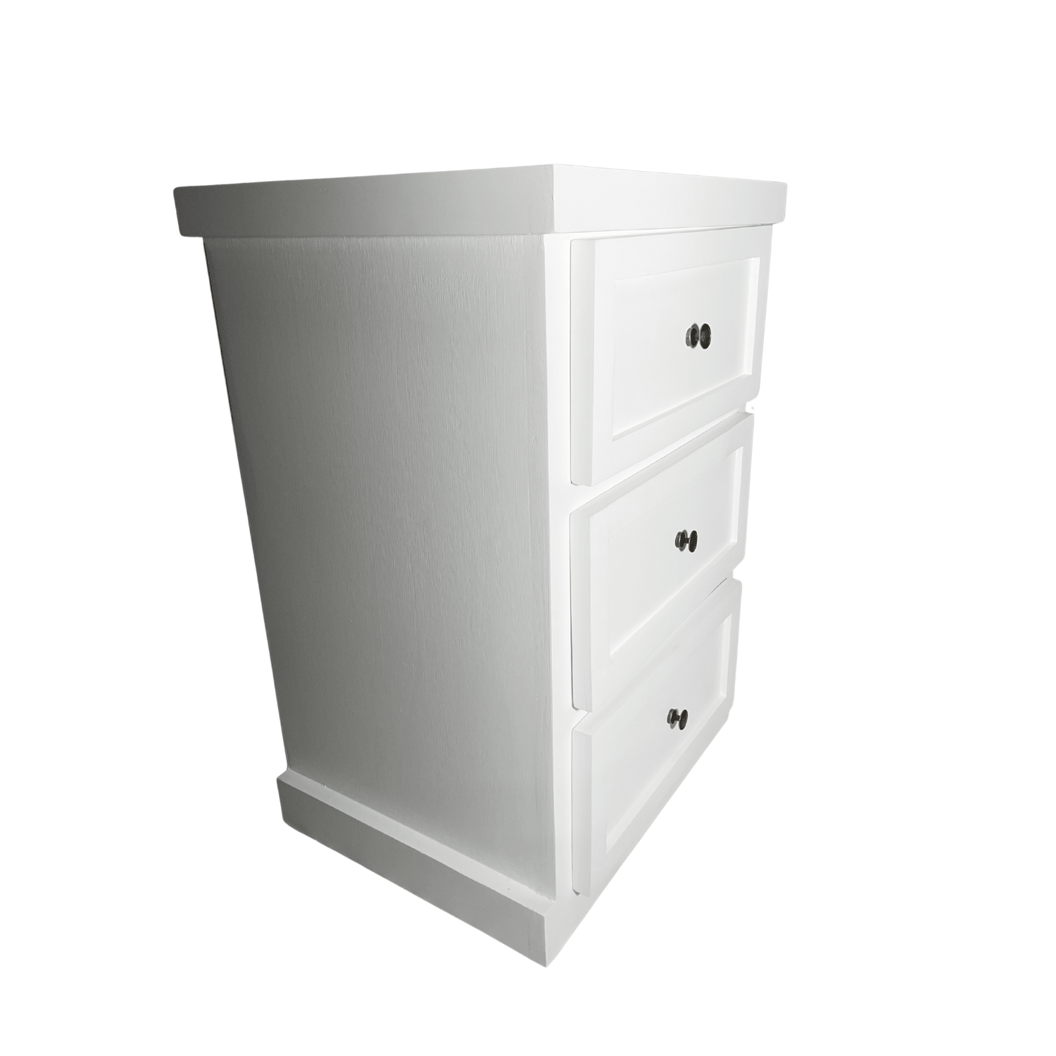 SET VELADORES DORMITORIO CATANIA 3 CAJONES BLANCO RUSTICO-3