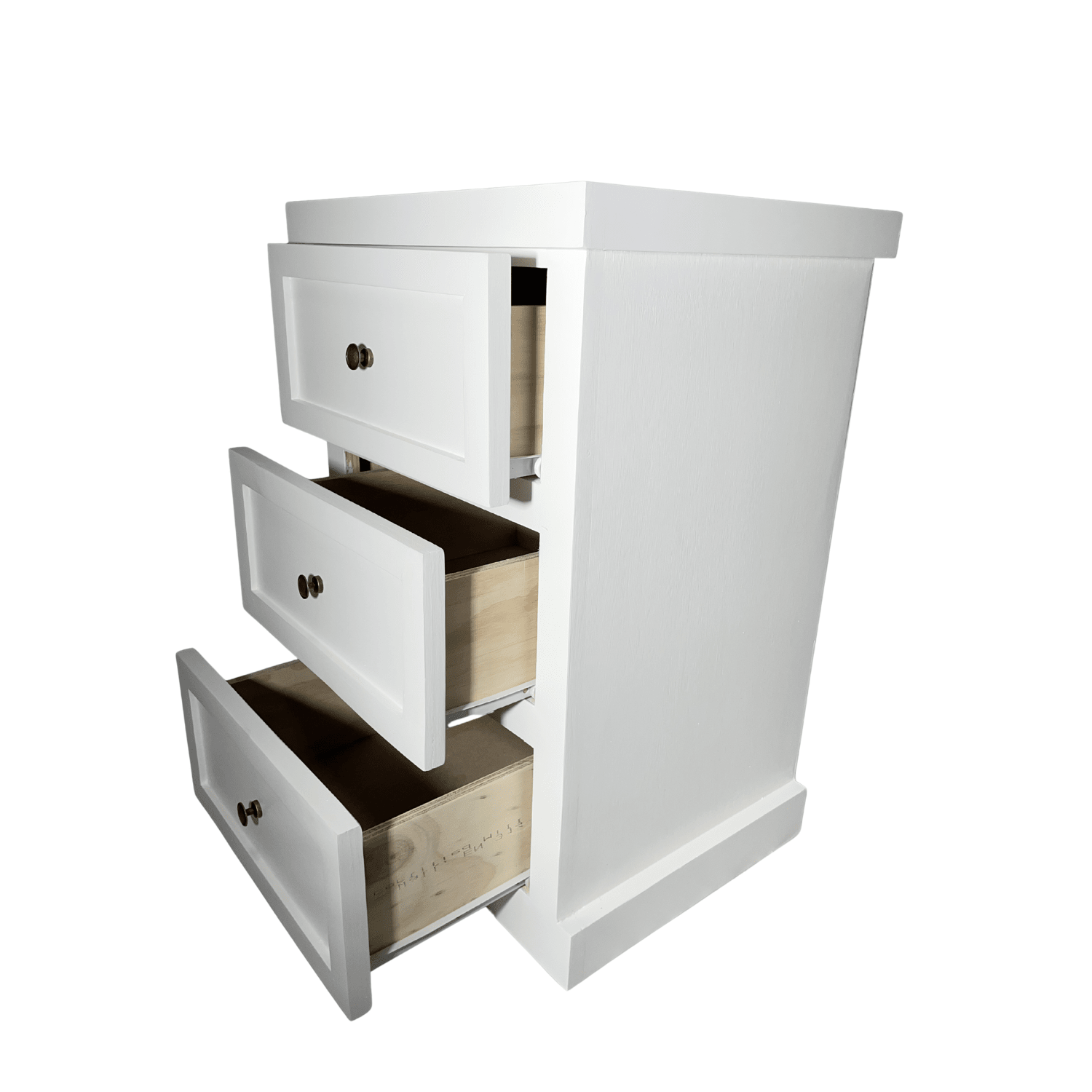 SET VELADORES DORMITORIO CATANIA 3 CAJONES BLANCO RUSTICO-4