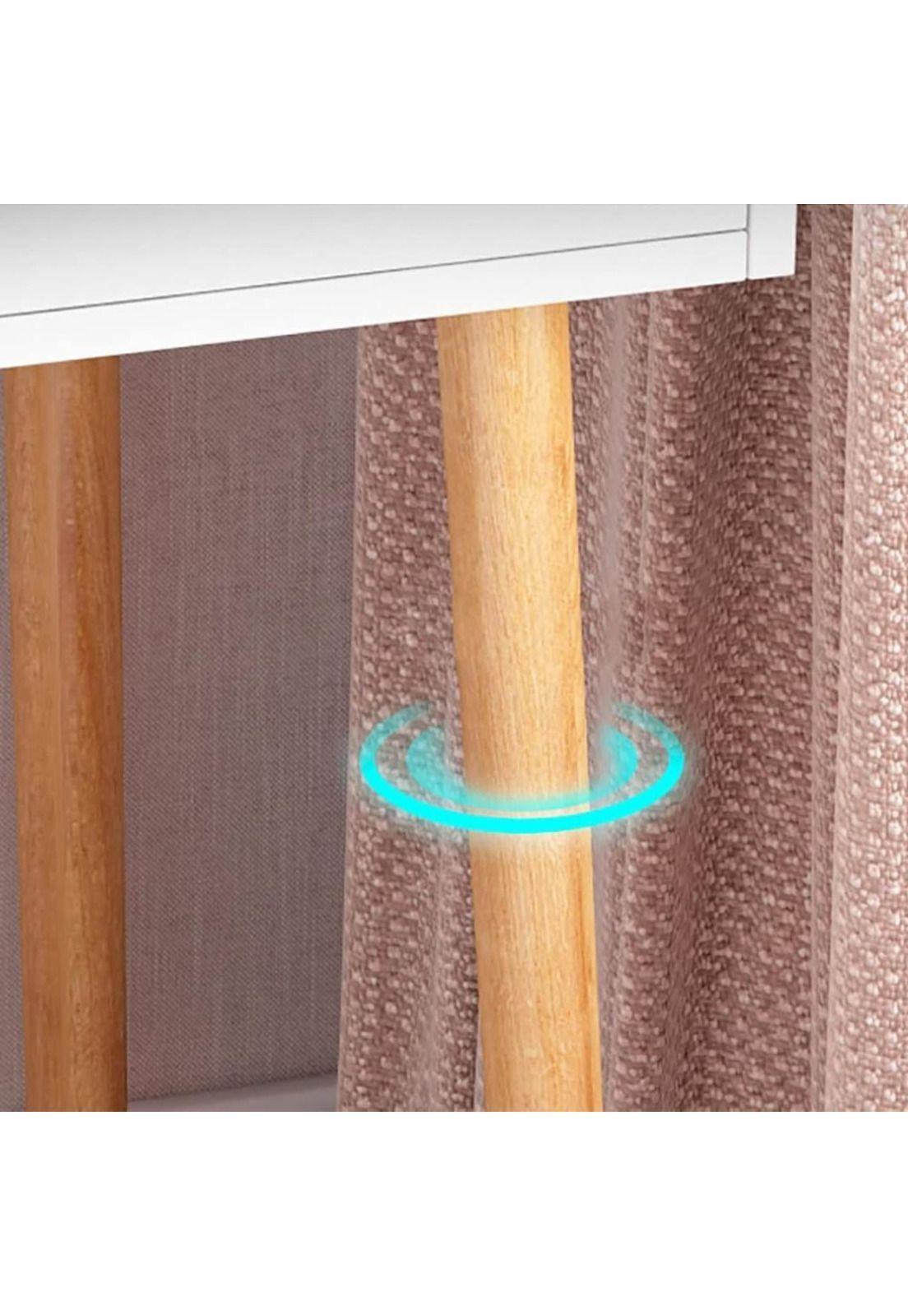 TOCADOR MAQUILLAJE MADERA BLANCO + ESPEJO LUZ LED COMPACT-3