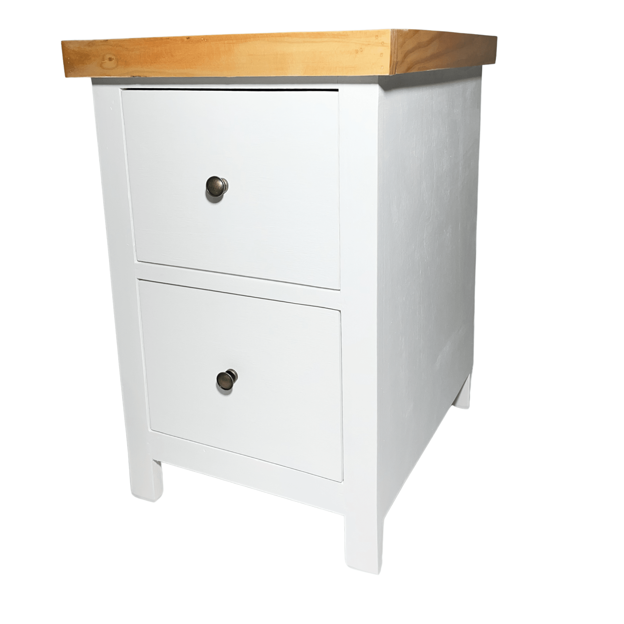 SET VELADORES DORMITORIO BARI 2 CAJONES BLANCO MADERA RUSTICO-4