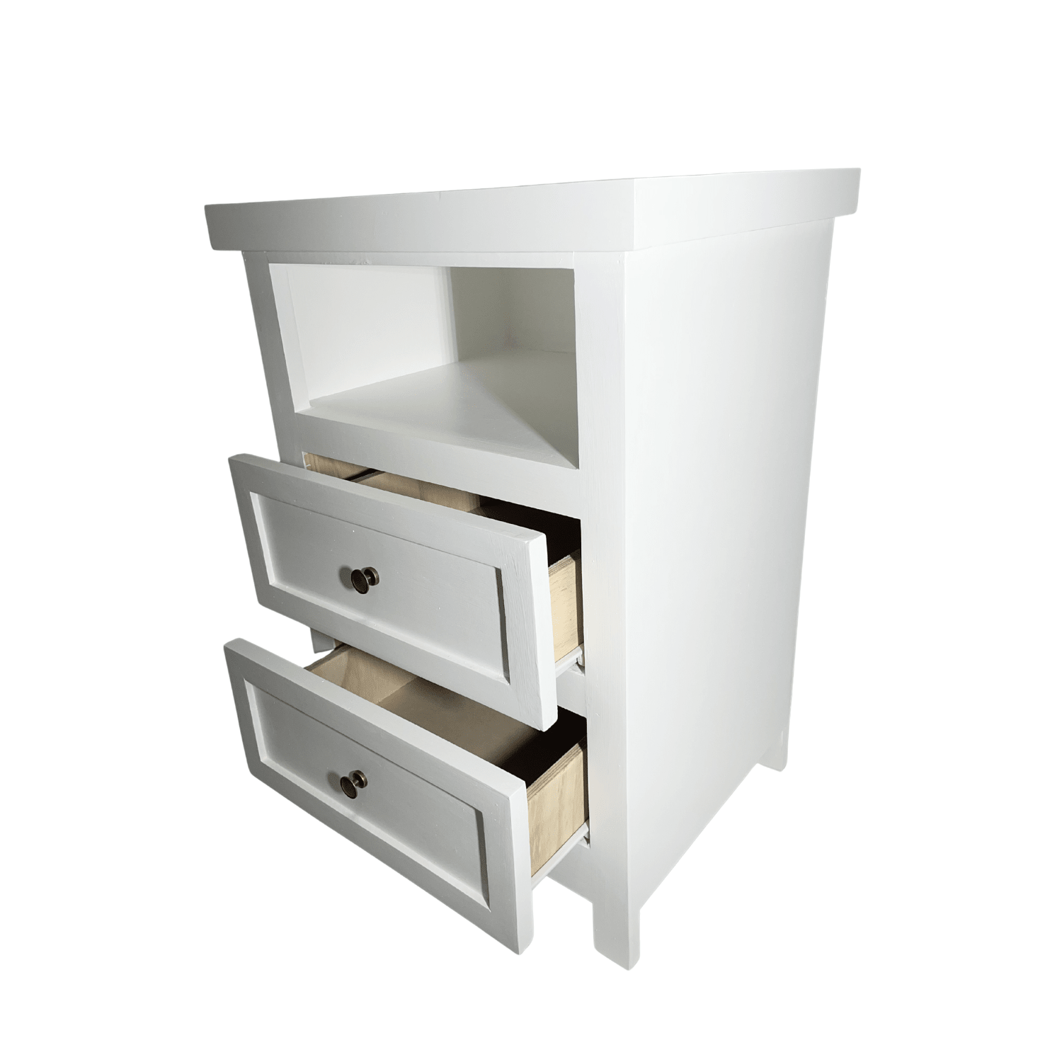 VELADOR DORMITORIO LIBRERO VICENZA 2 CAJONES BLANCO RUSTICO-3