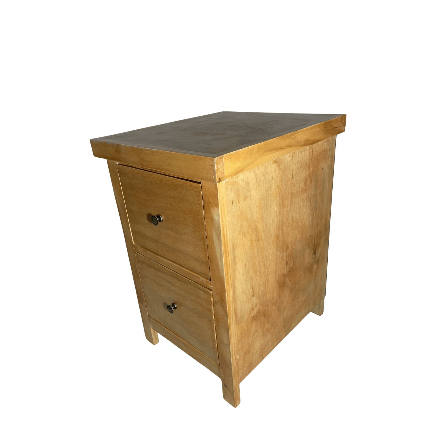SET VELADORES DORMITORIO BARI 2 CAJONES MADERA BARNIZ RUSTICO-2
