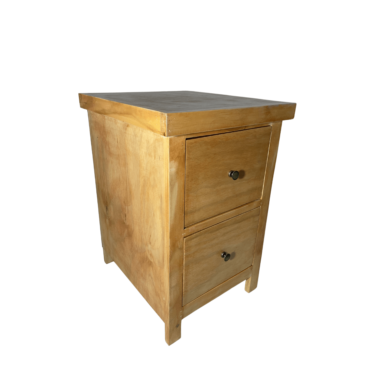SET VELADORES DORMITORIO BARI 2 CAJONES MADERA BARNIZ RUSTICO-3