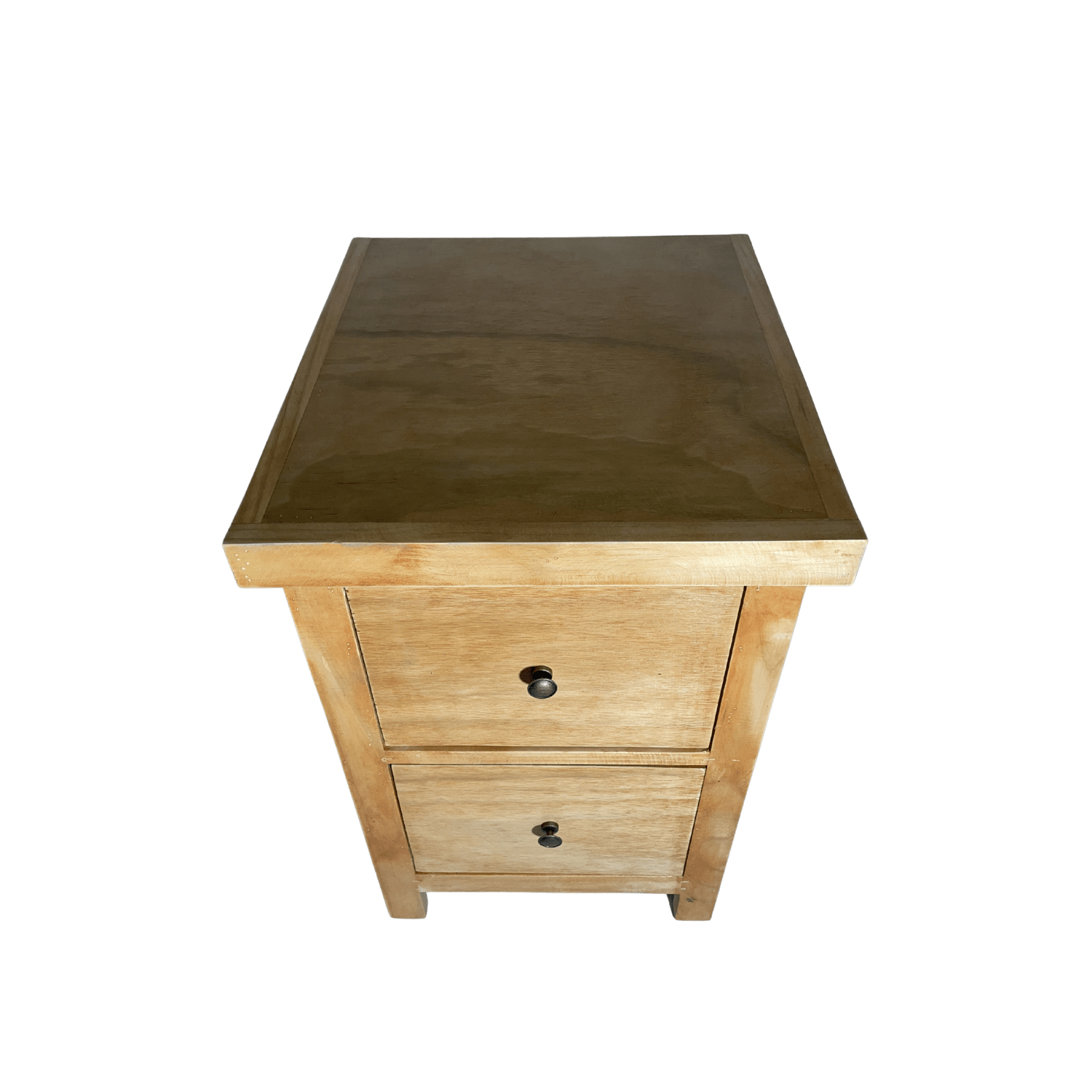 SET VELADORES DORMITORIO BARI 2 CAJONES MADERA BARNIZ RUSTICO-4