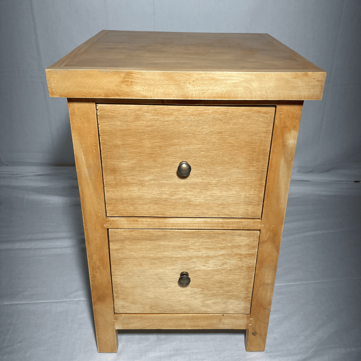 VELADOR DORMITORIO BARI 2 CAJONES MADERA BARNIZ RUSTICO-5
