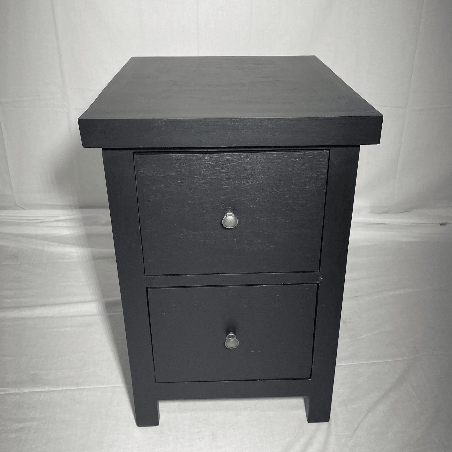 SET VELADORES DORMITORIO BARI 2 CAJONES NEGRO RUSTICO-5