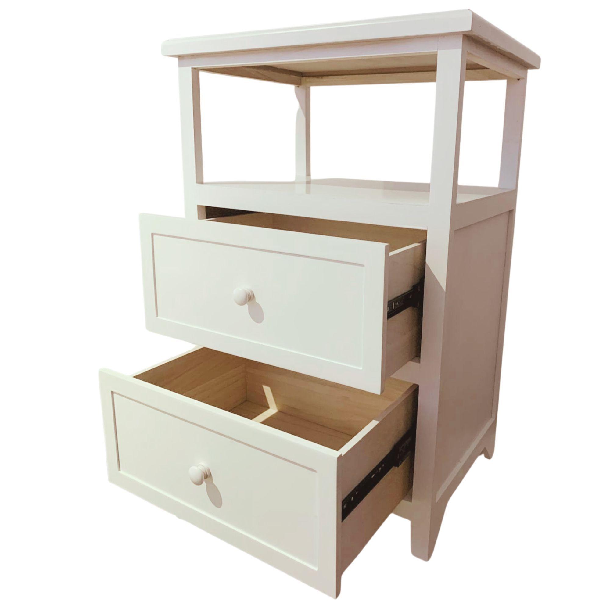VELADOR DORMITORIO PALLAVICINI 2 CAJONES BLANCO-3