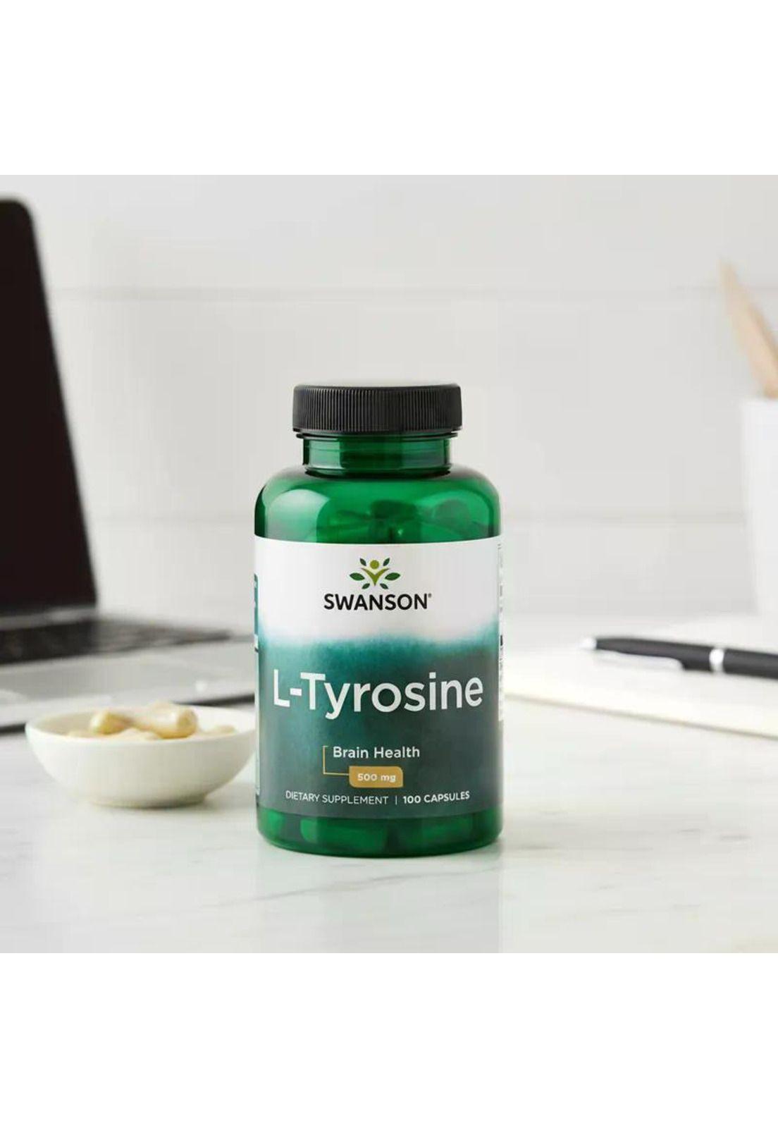 L-Tyrosine 500 mg Tirosina 100 cápsulas-1