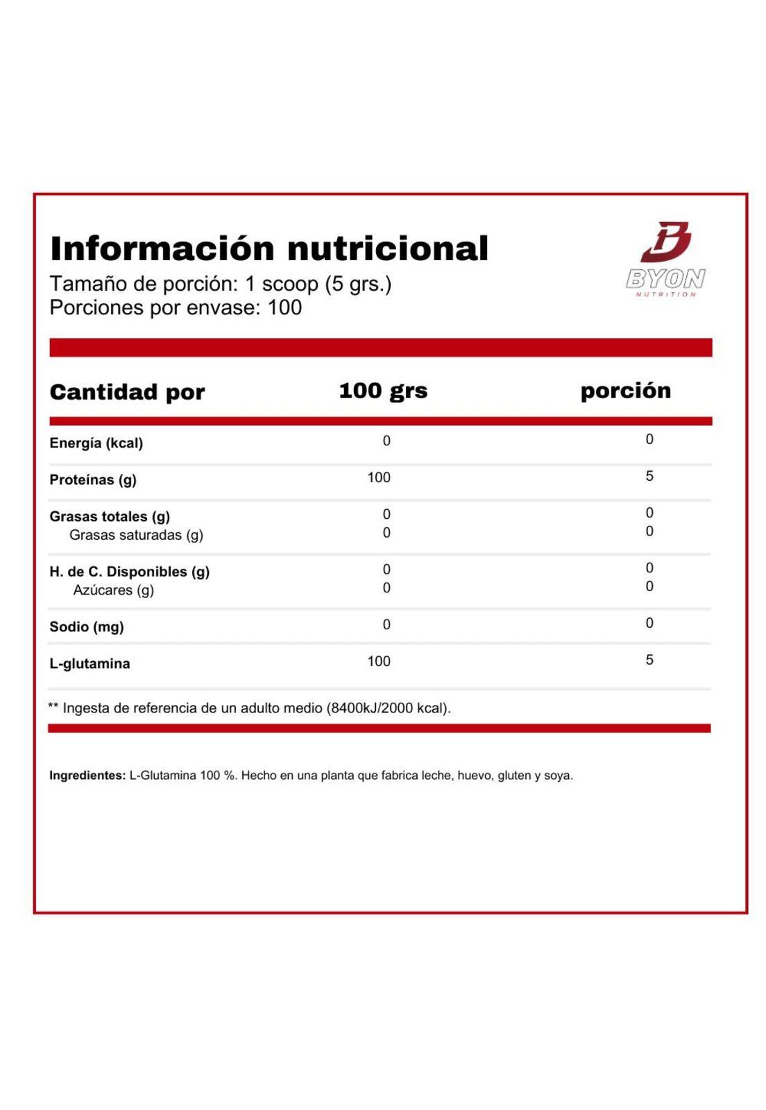 L-Glutamina 500 grs-1