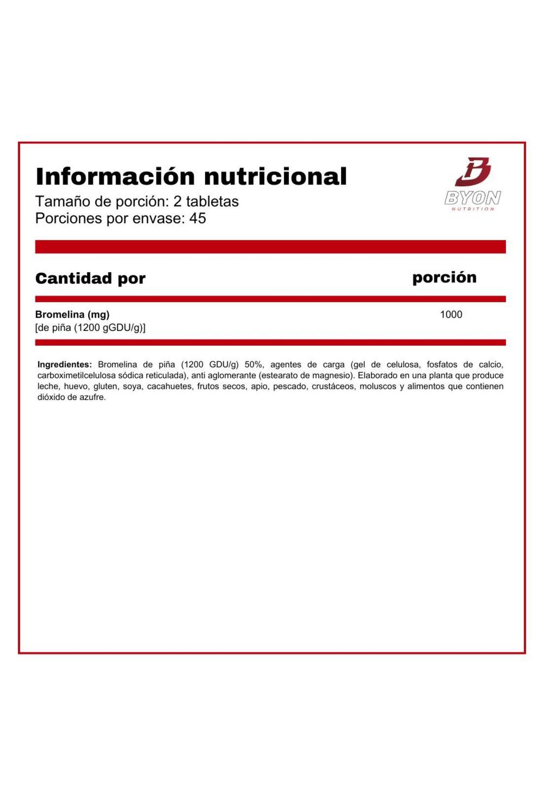 Bromelaina Enzimas Digestivas 90 tabletas-1