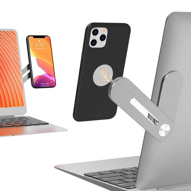 Soporte De Celular Magnetico Aluminio Para Notebook Macbook-0