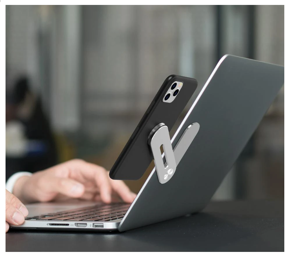 Soporte De Celular Magnetico Aluminio Para Notebook Macbook-3