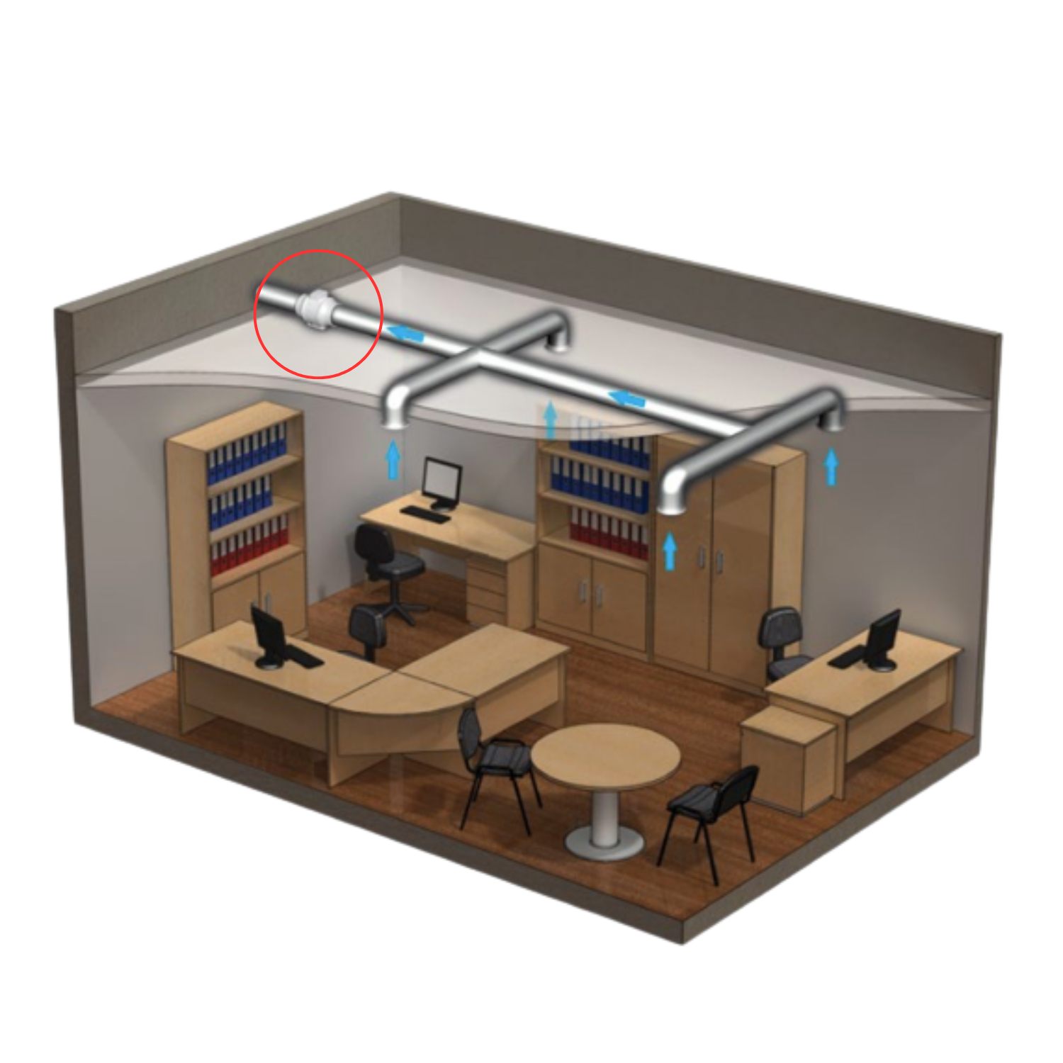 Ventilador Helicocentrífugo en Línea Airolite TT 125 S-3