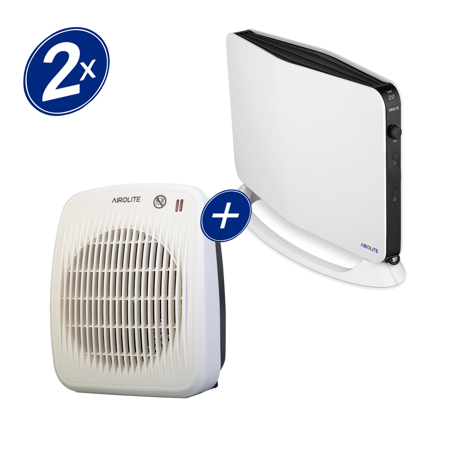 PACK X2 CONVECTOR 2000W CO-DE 2000 +TERMOVENT VERTICAL HT-2018-0