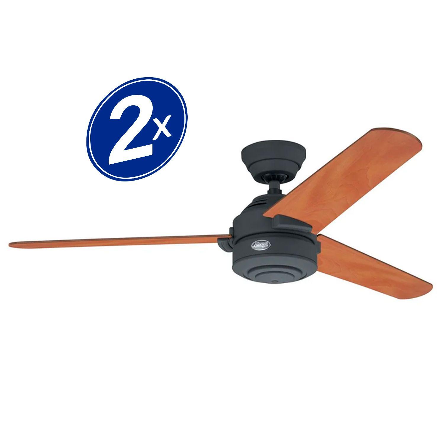 PACK X2 VENTILADOR TECHO CARRERA CAFE-1