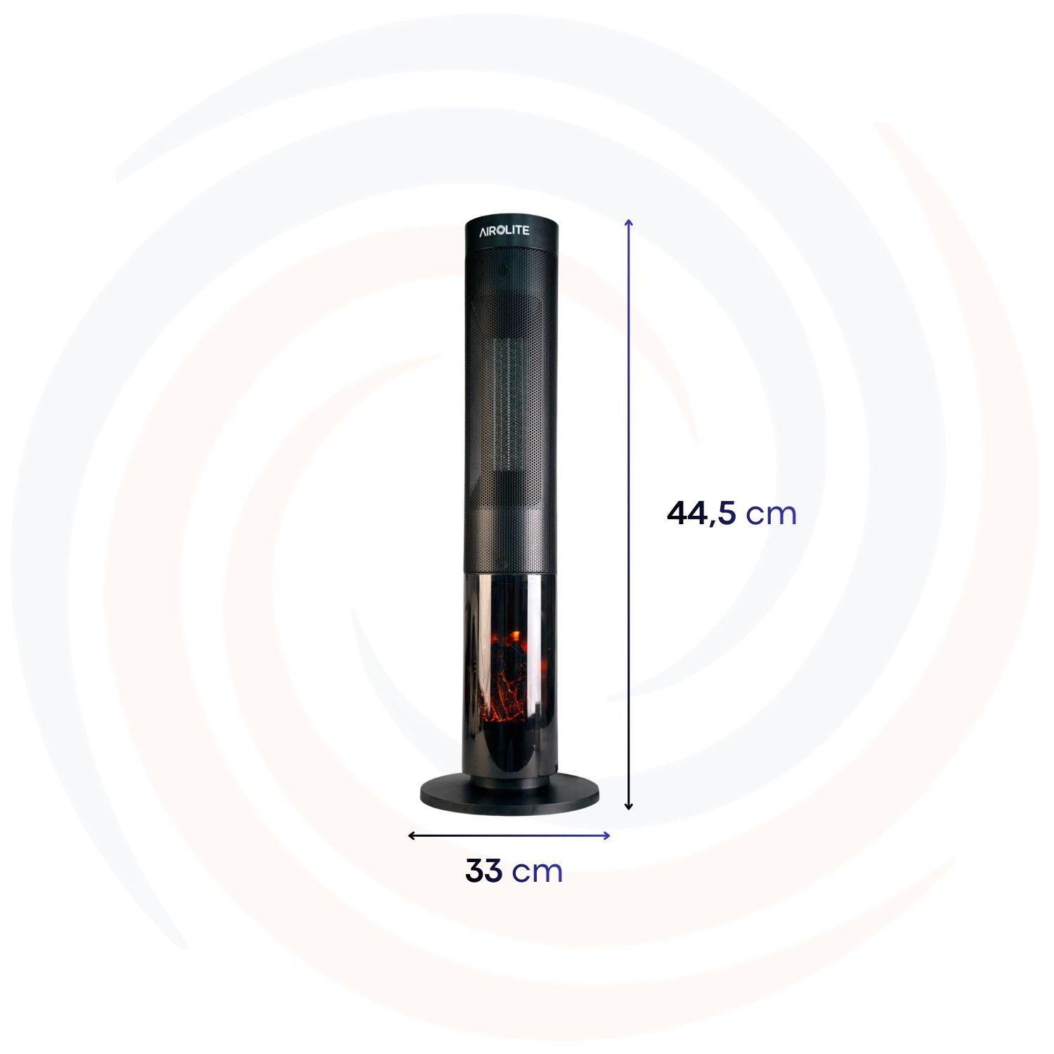 PACK CHIMENEA ELECTRICA HTV 200R + TERMOVENTILADOR VINTAGE NEGRO HT RETRO 2000N-7