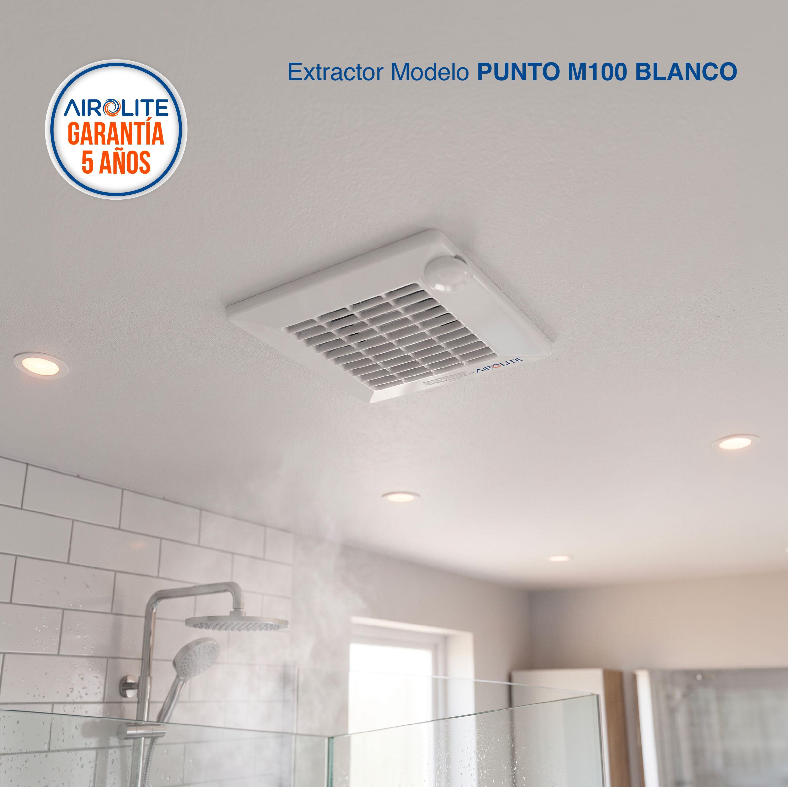 Extractor Aire 100mm Airolite M100 Silencioso Blanco-2