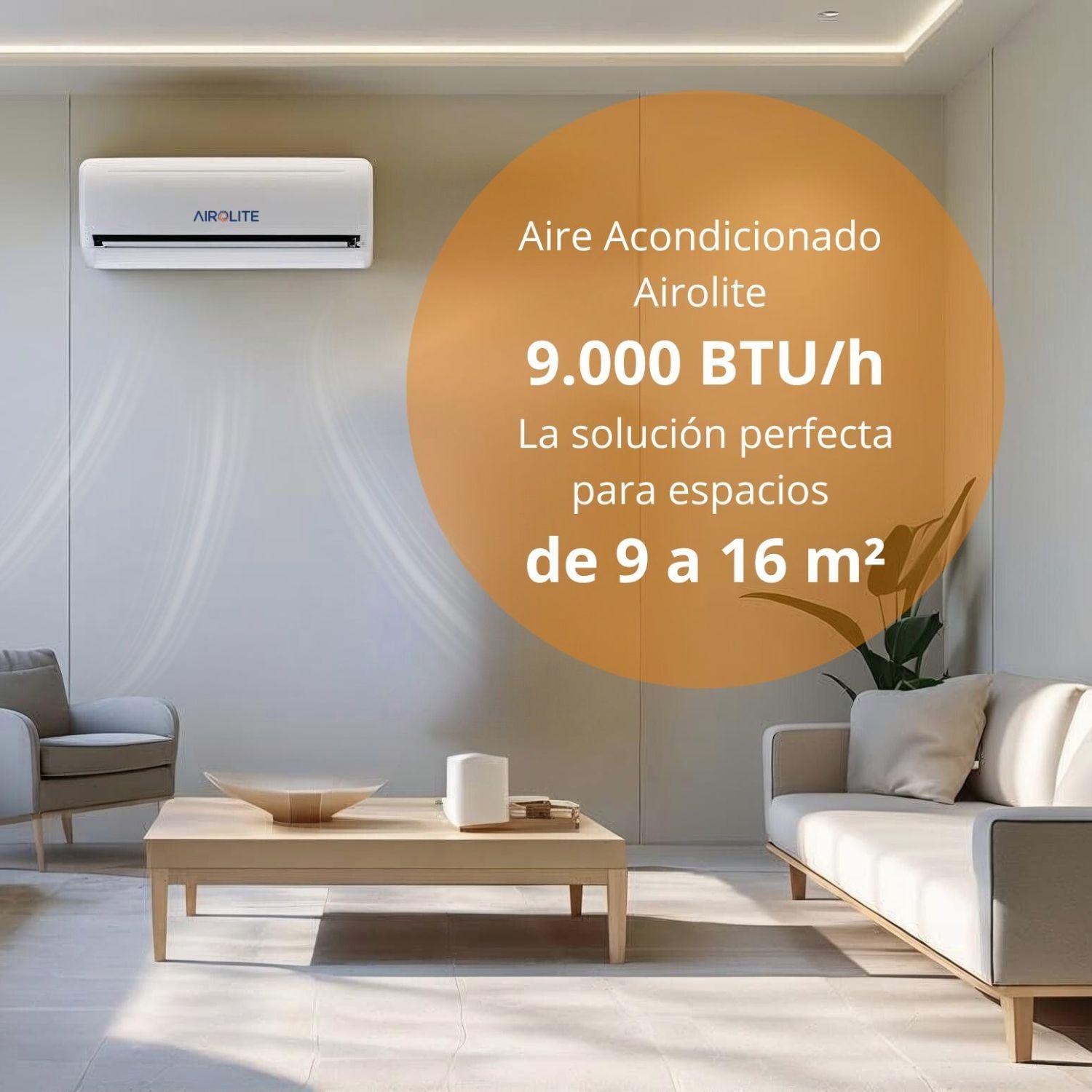 AIRE ACONDICIONADO SPLIT MURO FRÍO-CALOR 9000 BTU INV AIROLITE-2