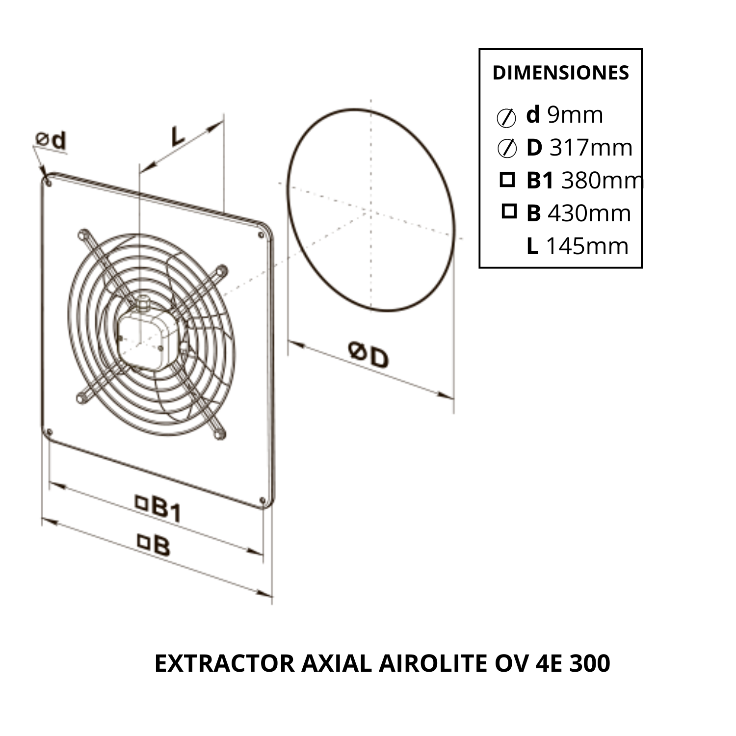 EXTRACTOR AXIAL AIROLITE OV 4E 300-2