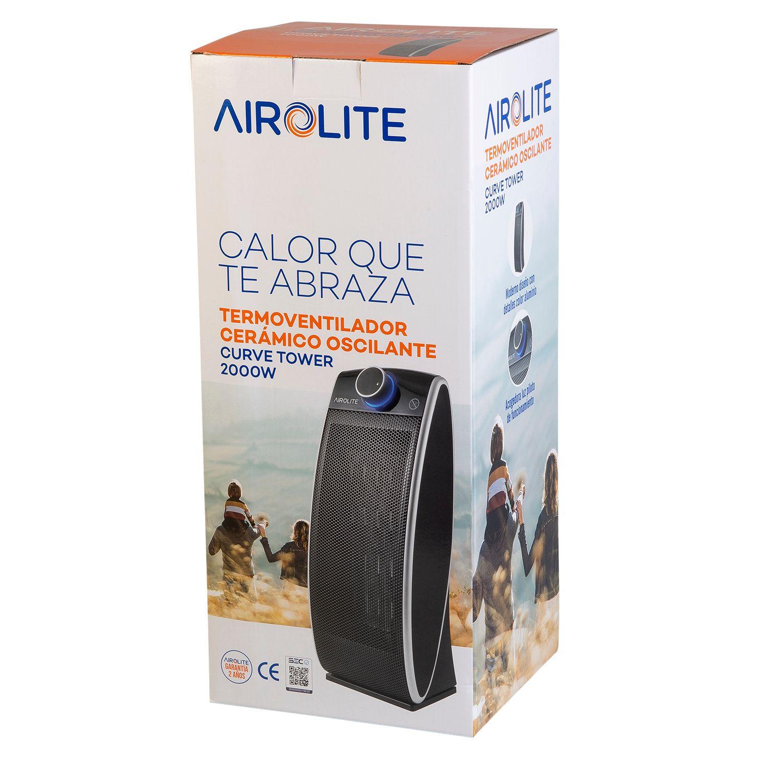 Termoventilador Airolite Curve Tower 2000W Negro-9