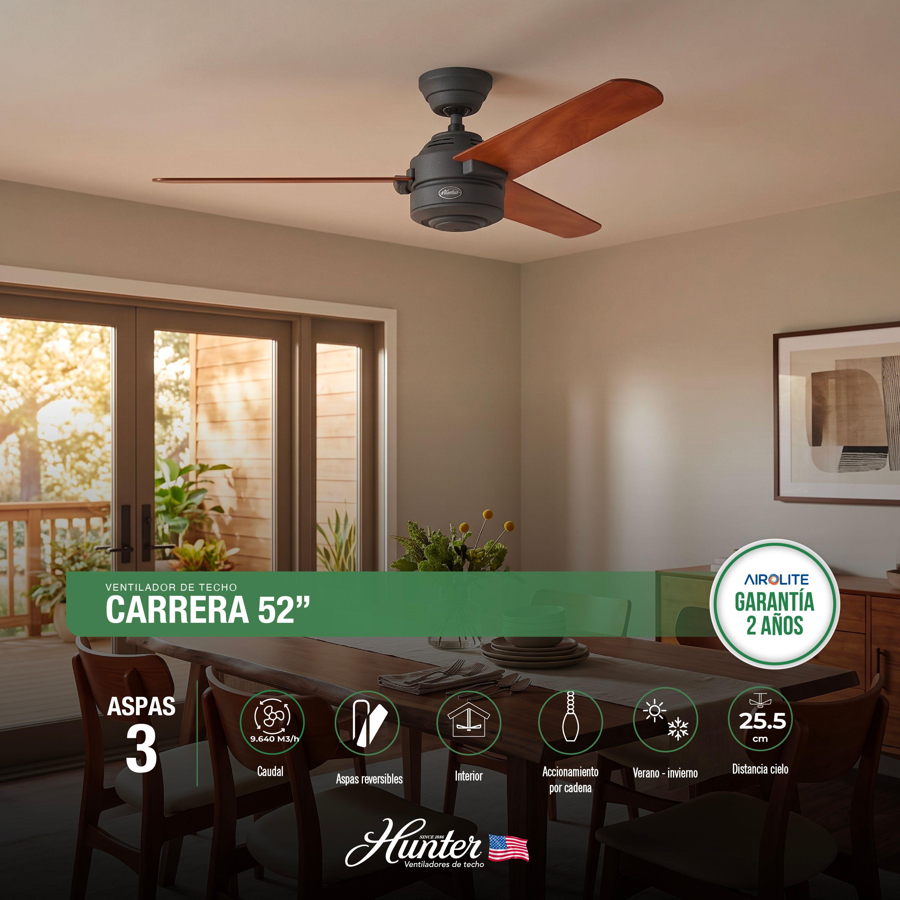 VENTILADOR TECHO HUNTER CARRERA GRAPH-1