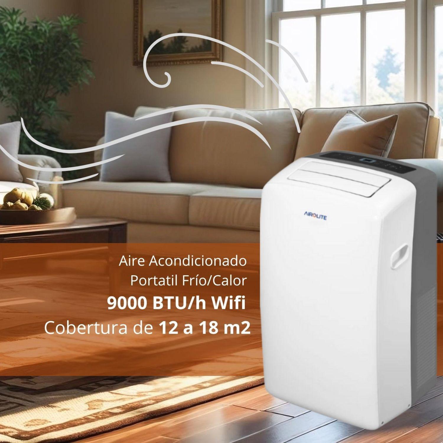 AIRE ACONDICIONADO PORTÁTIL AIROLITE CLIMATE PRO- 9000 BTU WIFI-2