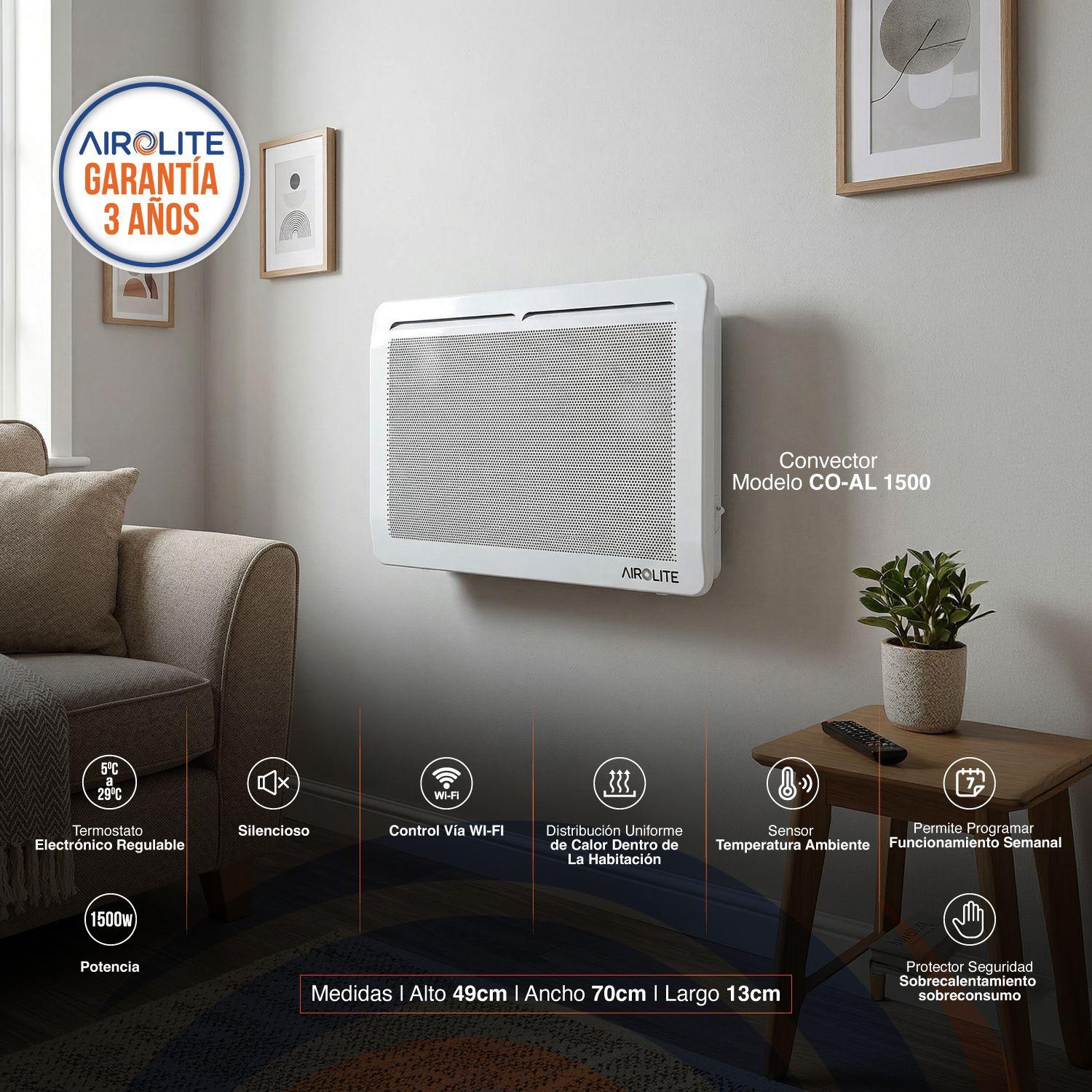 CONVECTOR ELECTRICO DIGITAL WIFI 1500W CO-AL 1500-1