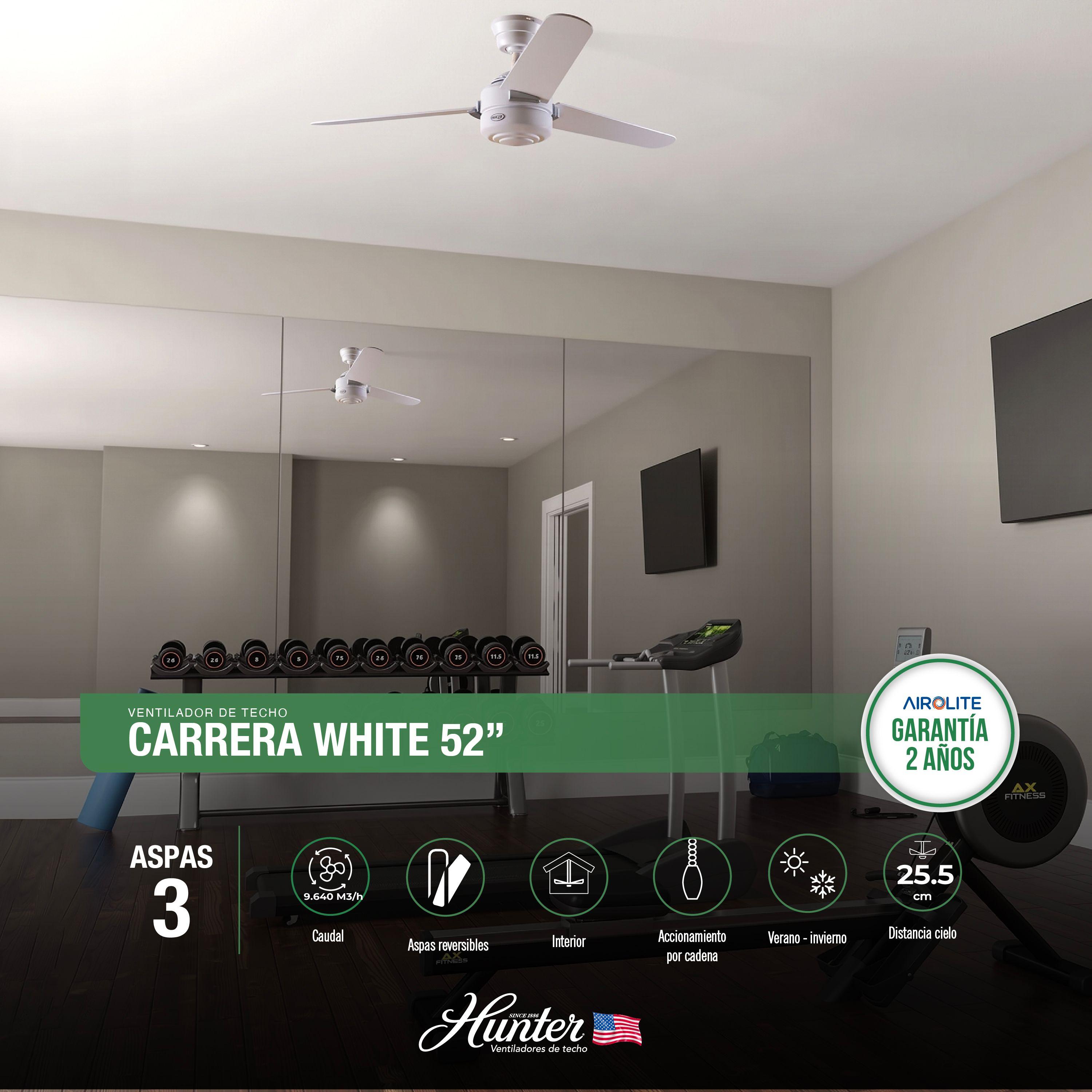 VENTILADOR TECHO HUNTER CARRERA BLANCO-1
