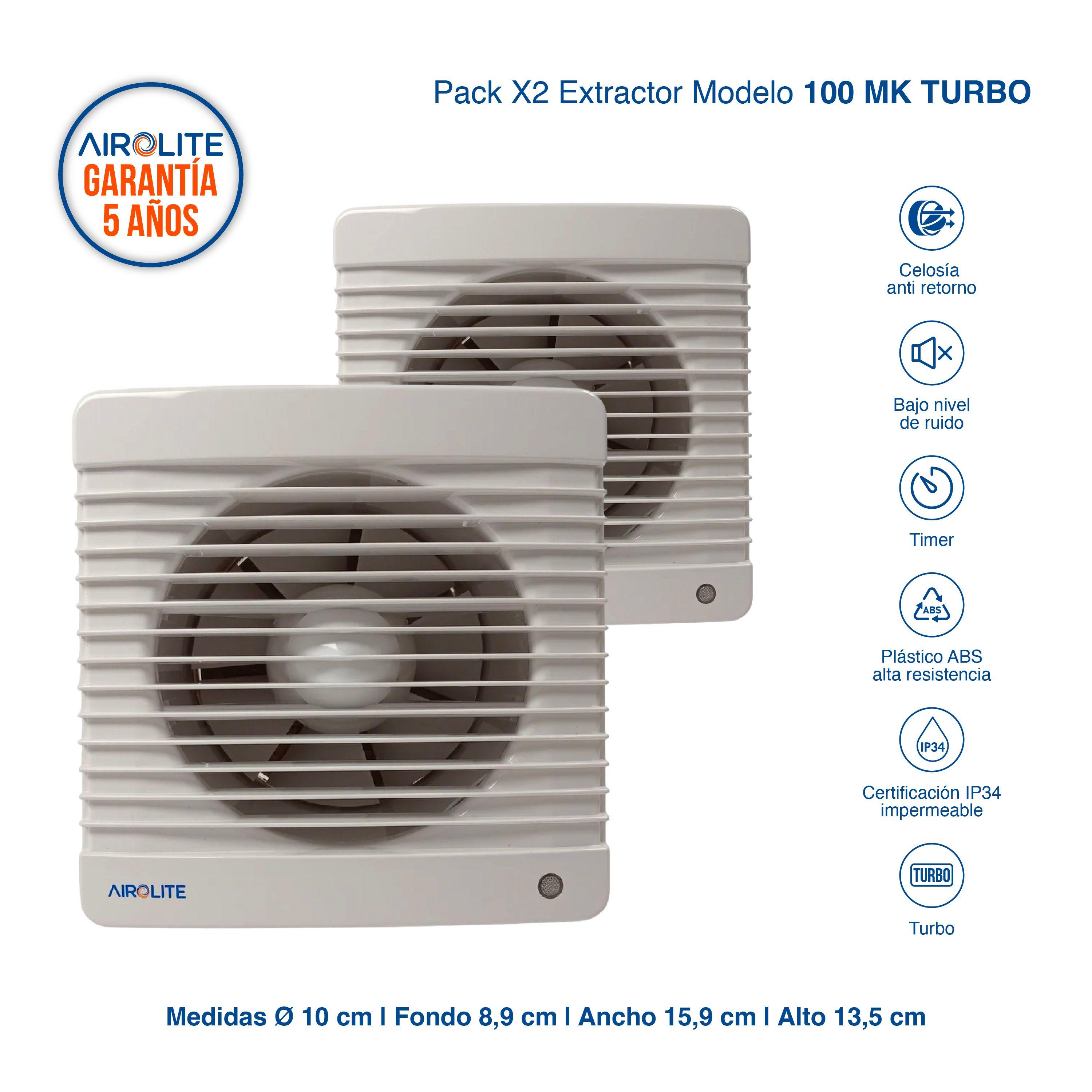 PACK X2  EXTRACTOR AIROLITE 100 MK TURBO-1