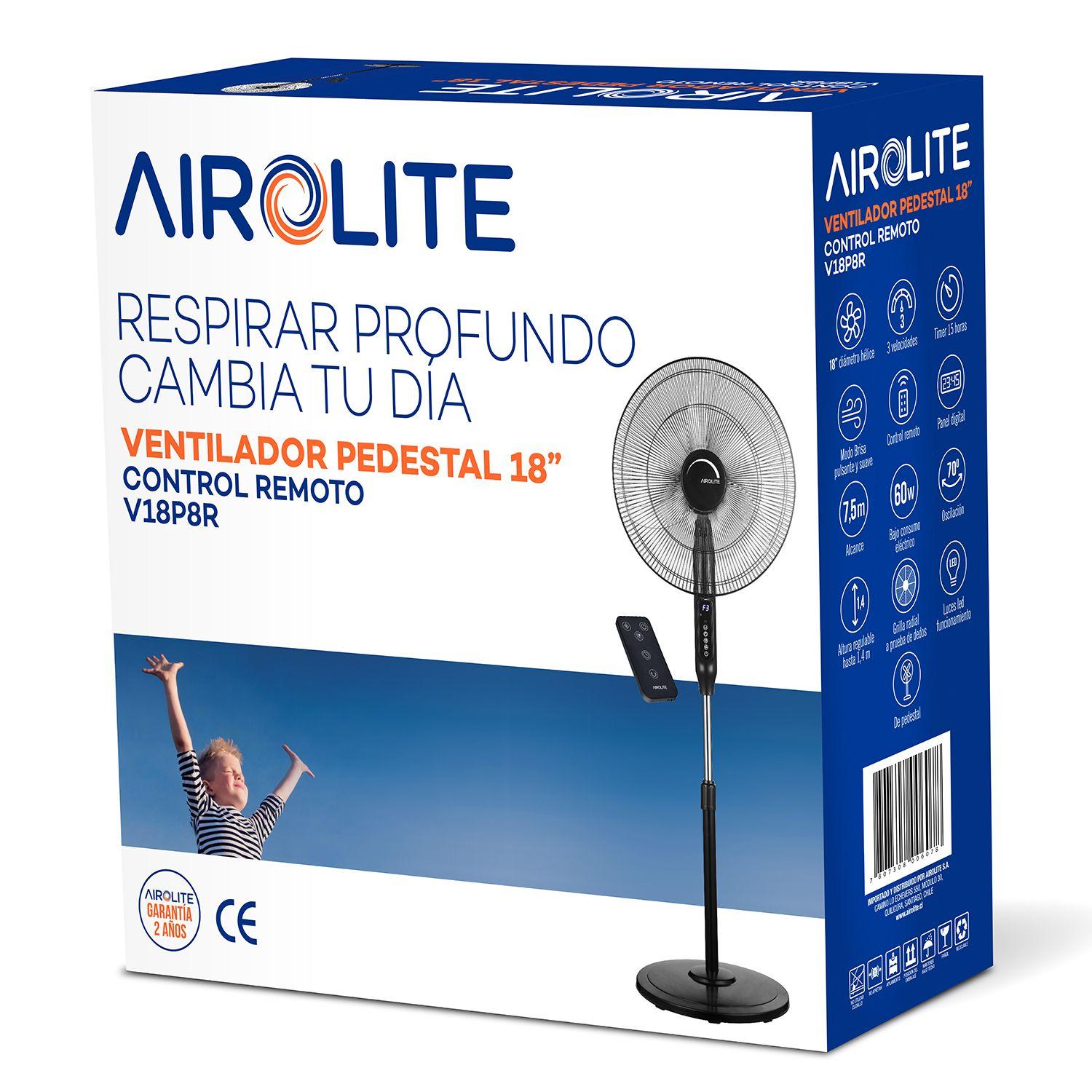 Ventilador Pedestal 18" V18P8R Black Airolite-5