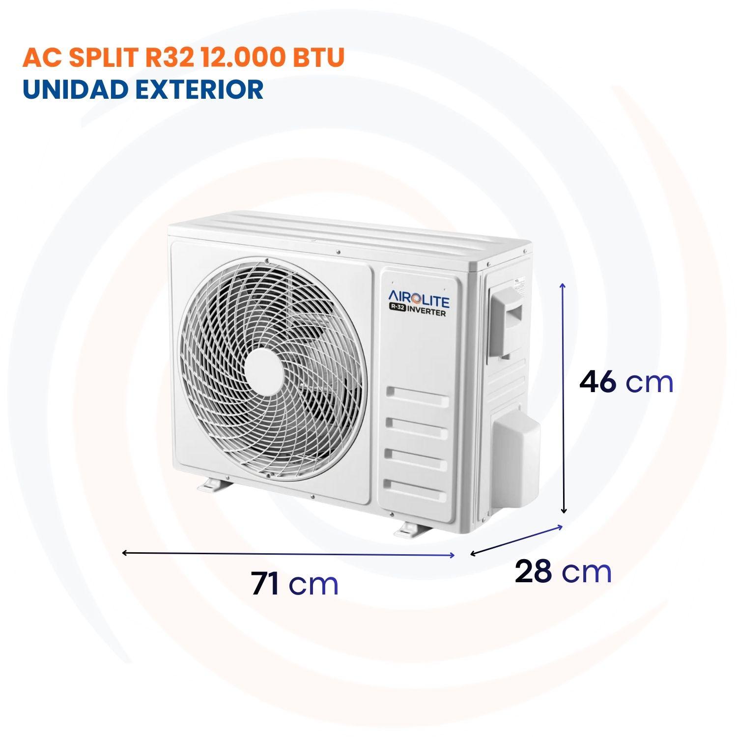 AIRE ACONDICIONADO SPLIT MURO FRÍO-CALOR 12000 BTU INV AIROLITE-5