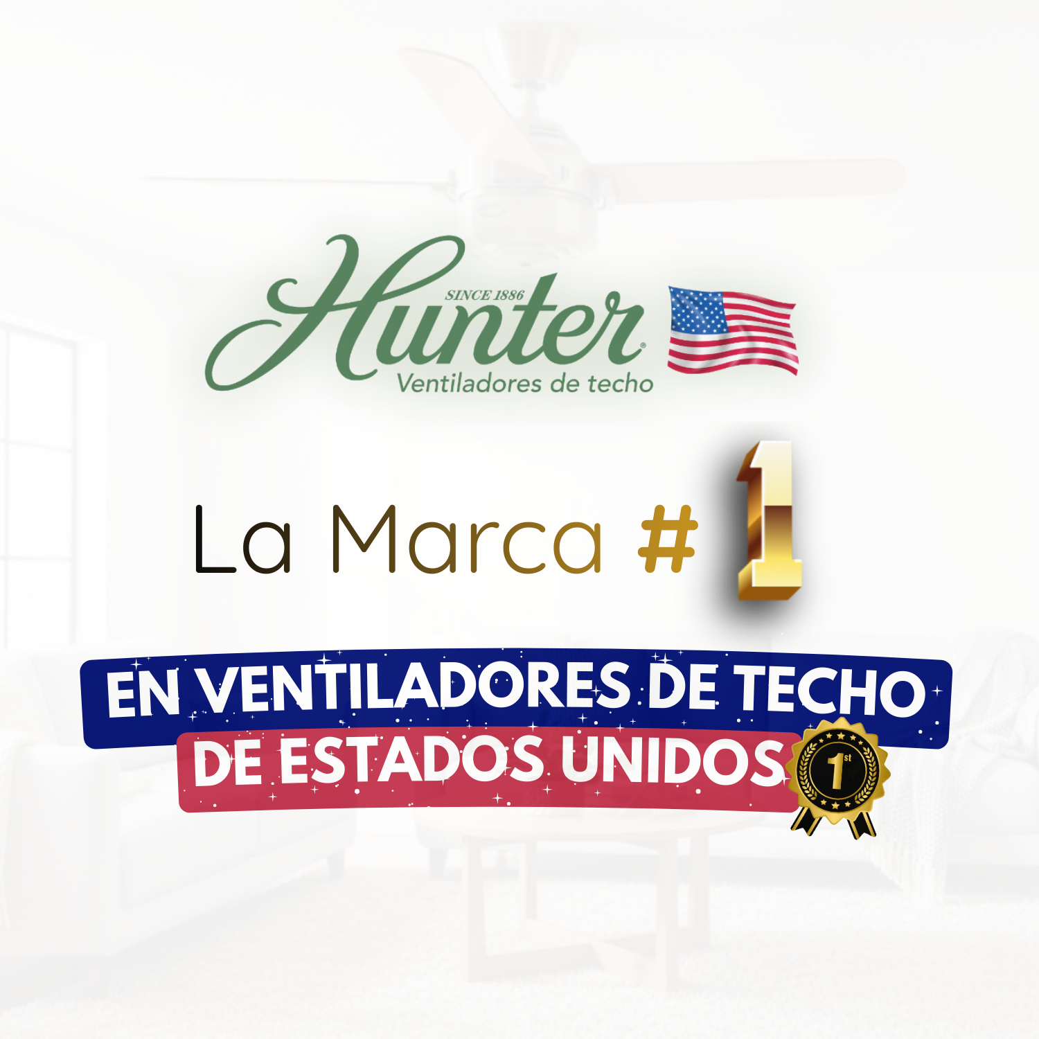 VENTILADOR DE TECHO HUNTER STILE BRONCE 46-3