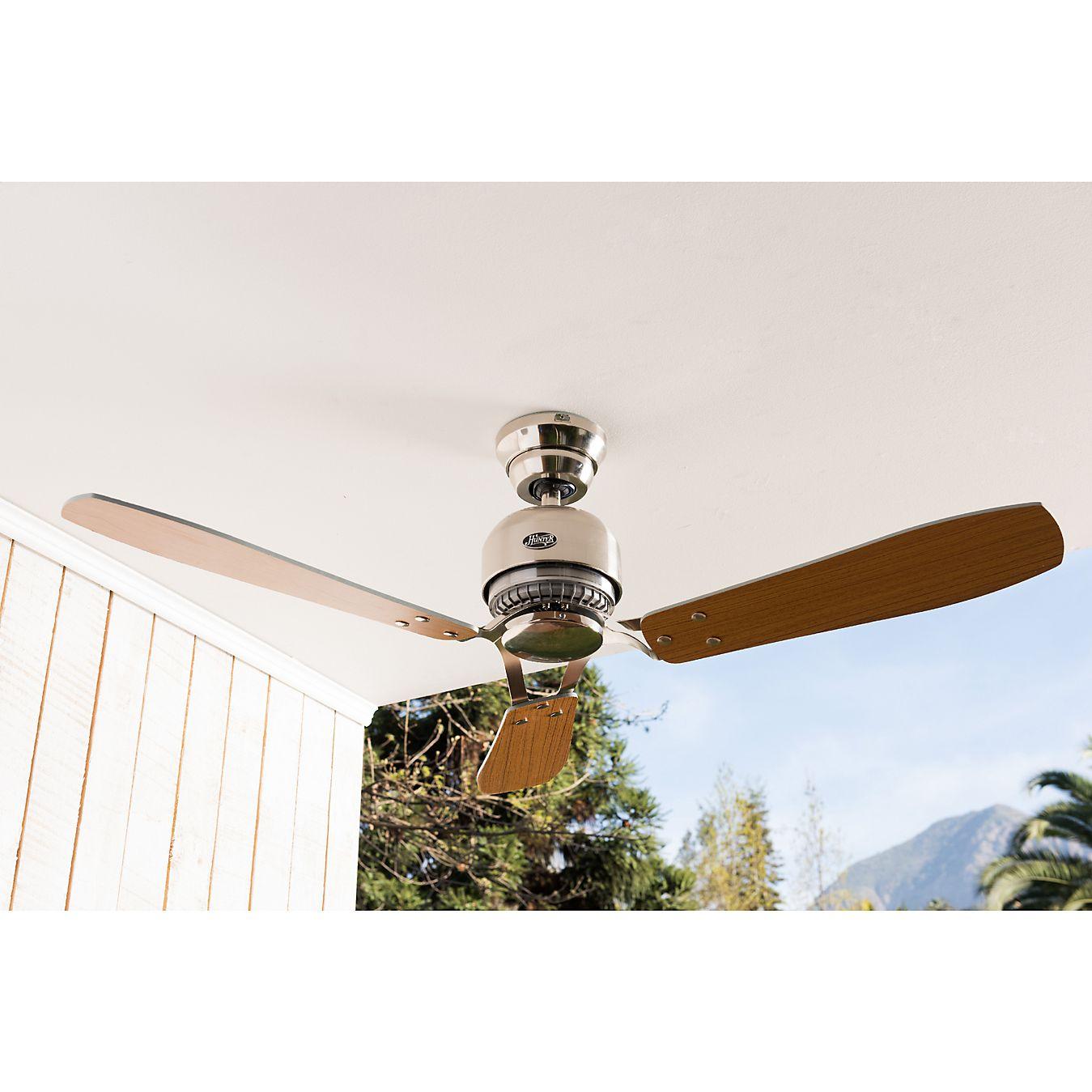 VENTILADOR TECHO HUNTER INDUSTRIE CROMO-5