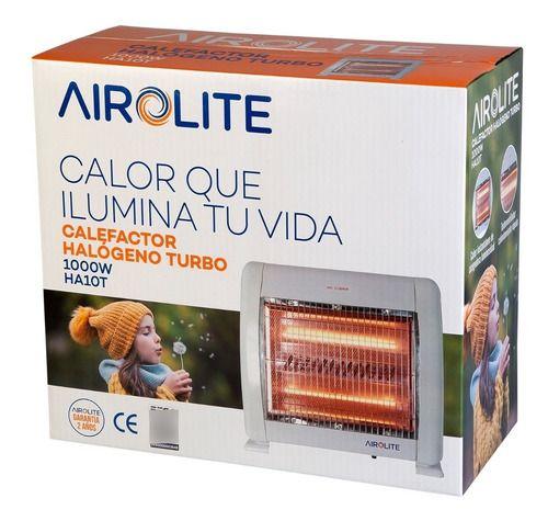 Calefactor Halógeno Airolite HA-10T 1000W 2 niveles Blanco-8