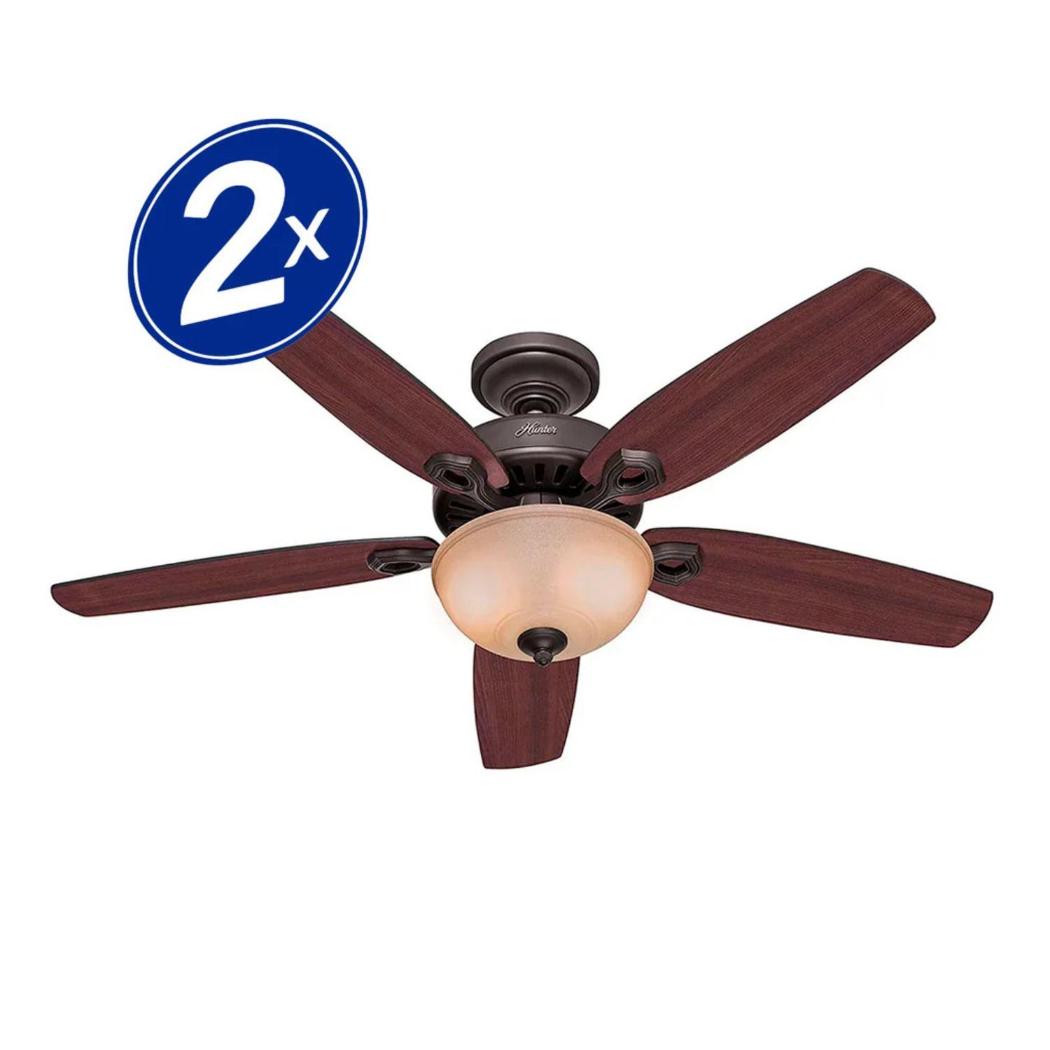 PACK X2  VENTILADOR TECHO BUILDER DELUXE 52-1