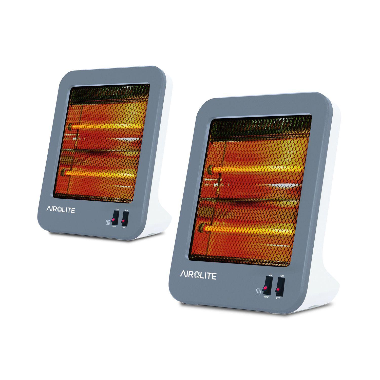 PACK X2 CALEFACTOR CUARZO VERTICAL 800W HQ80-0