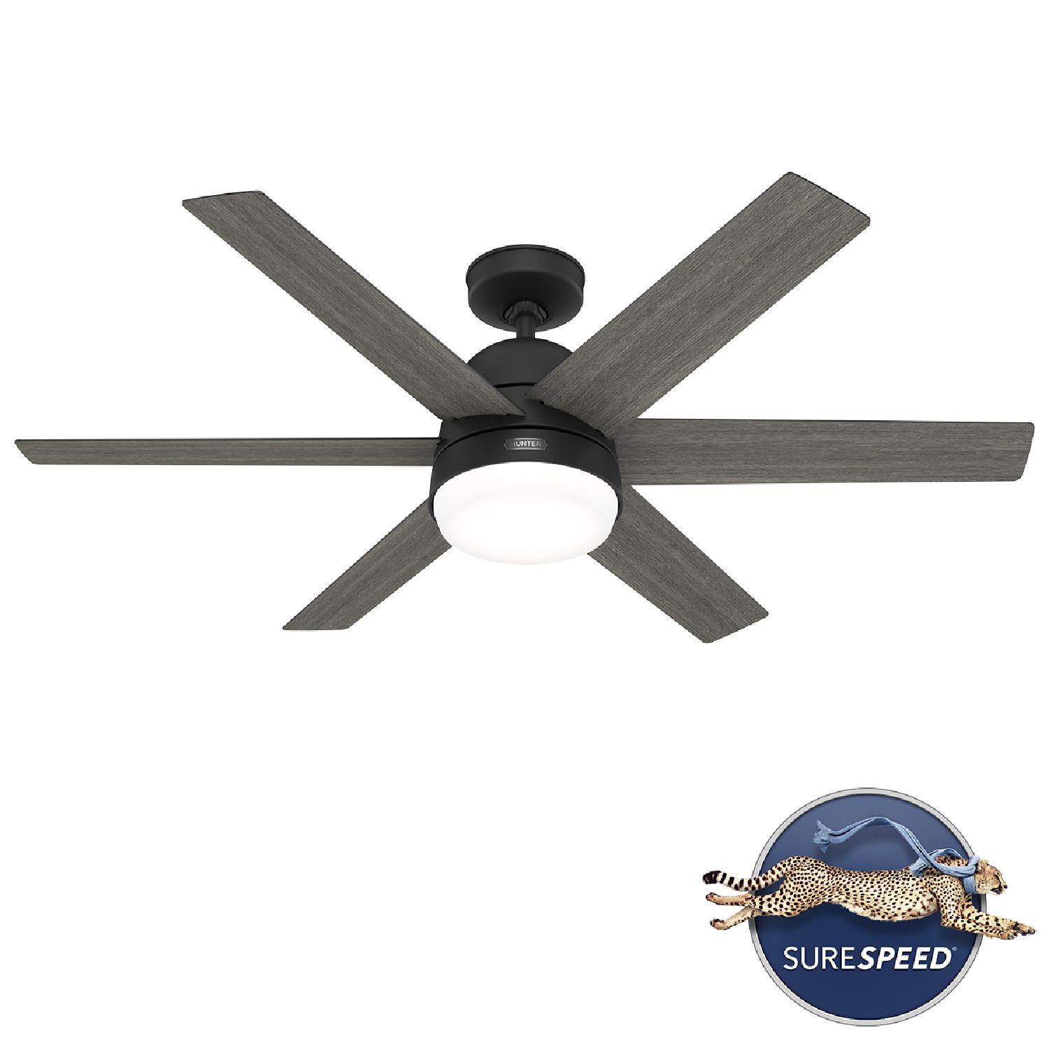 VENTILADOR TECHO HUNTER ARETE NEGRO-0