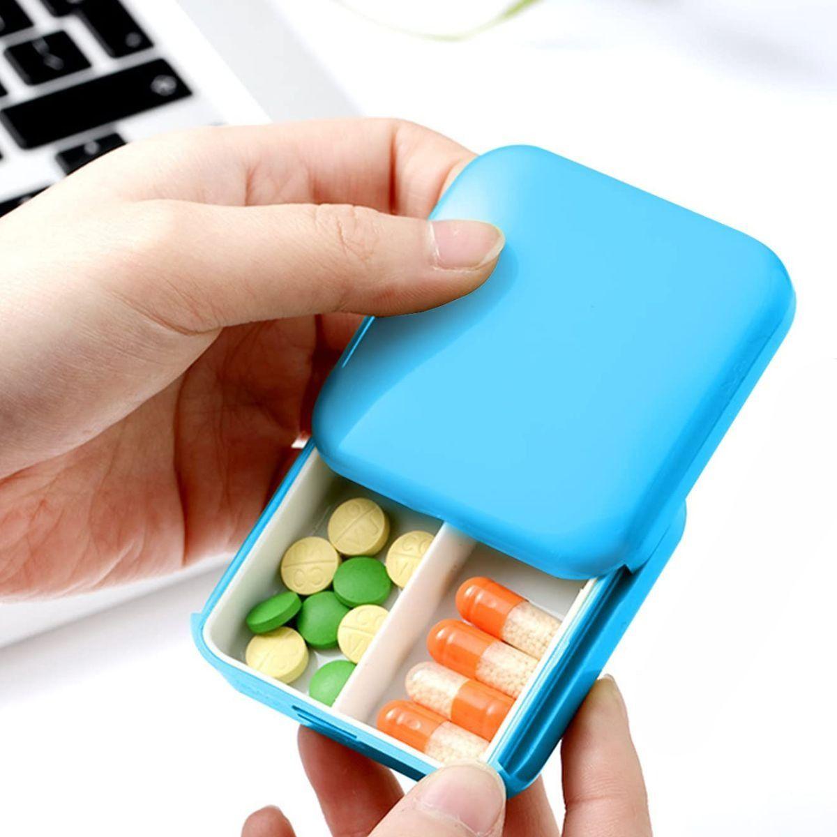 SET 6 PASTILLEROS MINI 2 COMPARTIMIENTO PORTATILES LAU-8