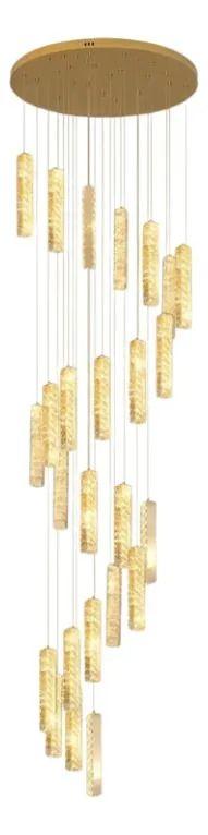 Lámpara Suspensión Doble Altura Cascada Espiral Led ALJ-0