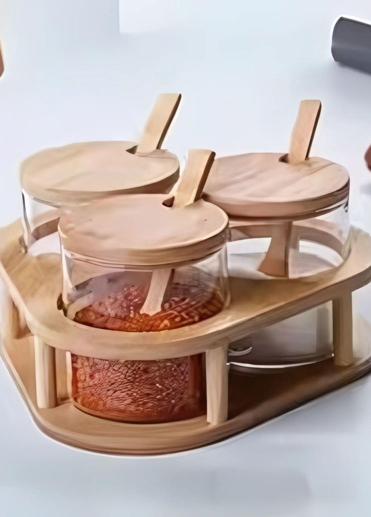 Juego Frasco Contenedor Organizador Soporte Cocina Jhn-5