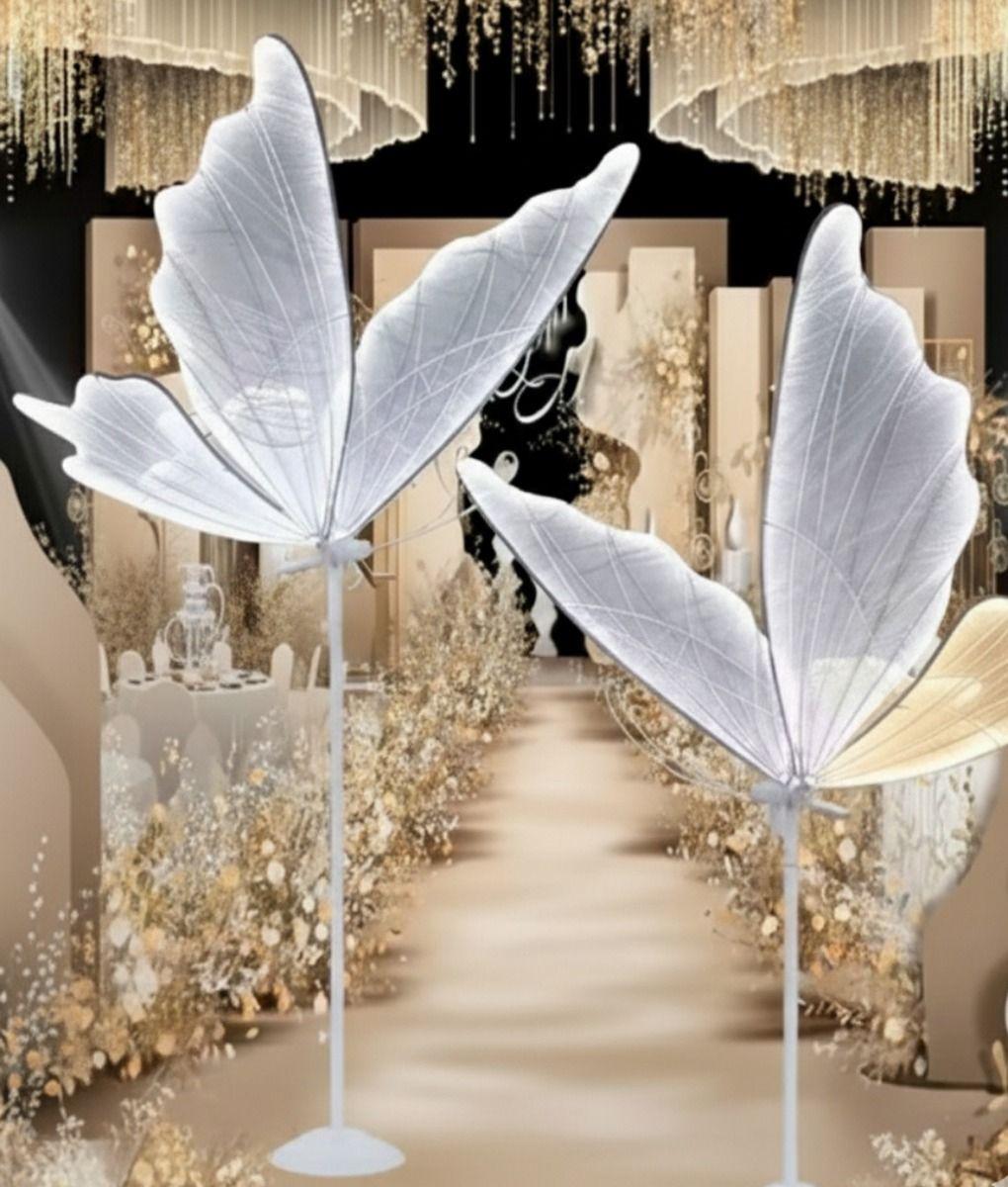 Lámpara Pie Decorativa Mariposa LED Luminosa Evento Jhn-4