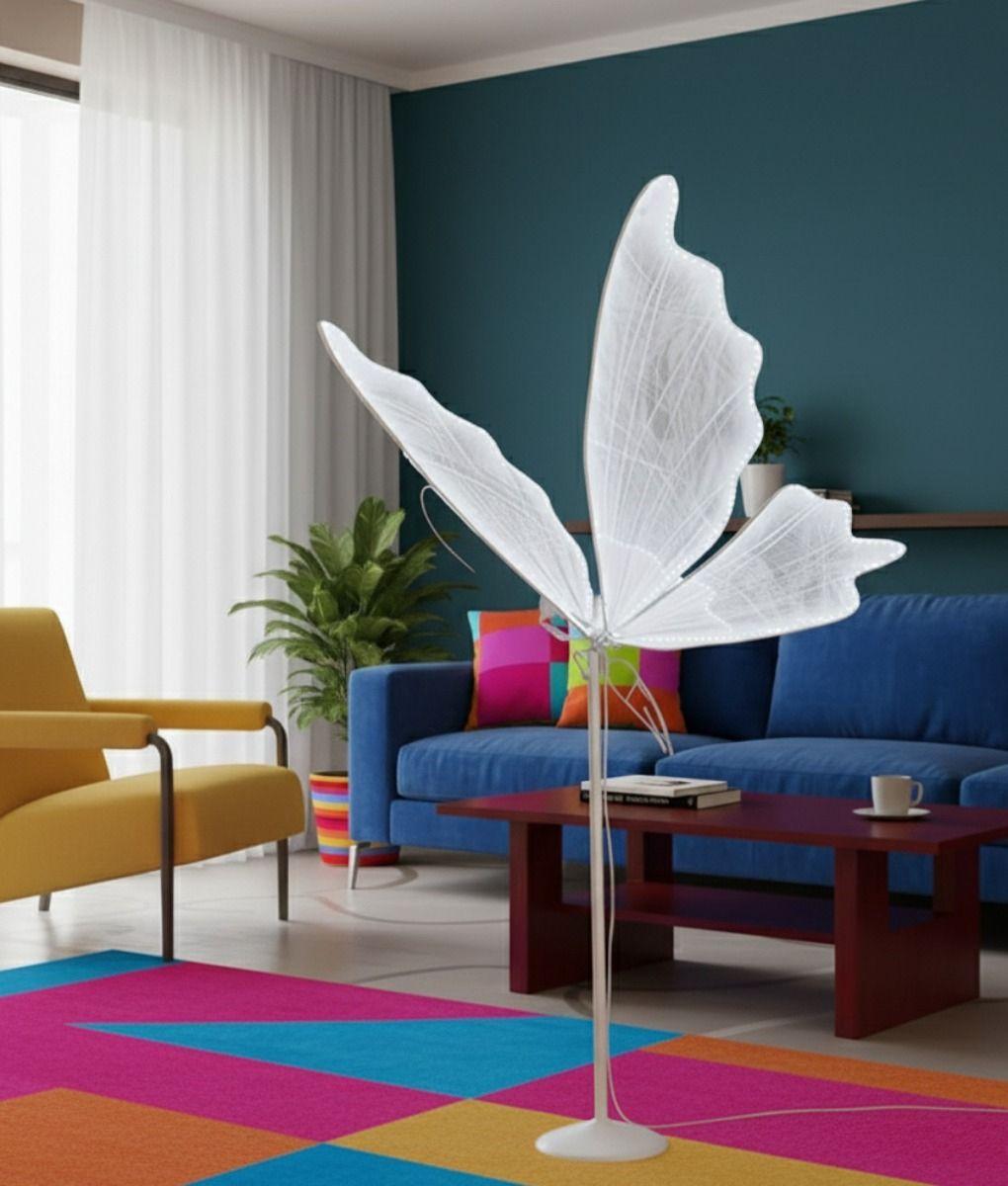 Lámpara Pie Decorativa Mariposa LED Luminosa Evento Jhn-8