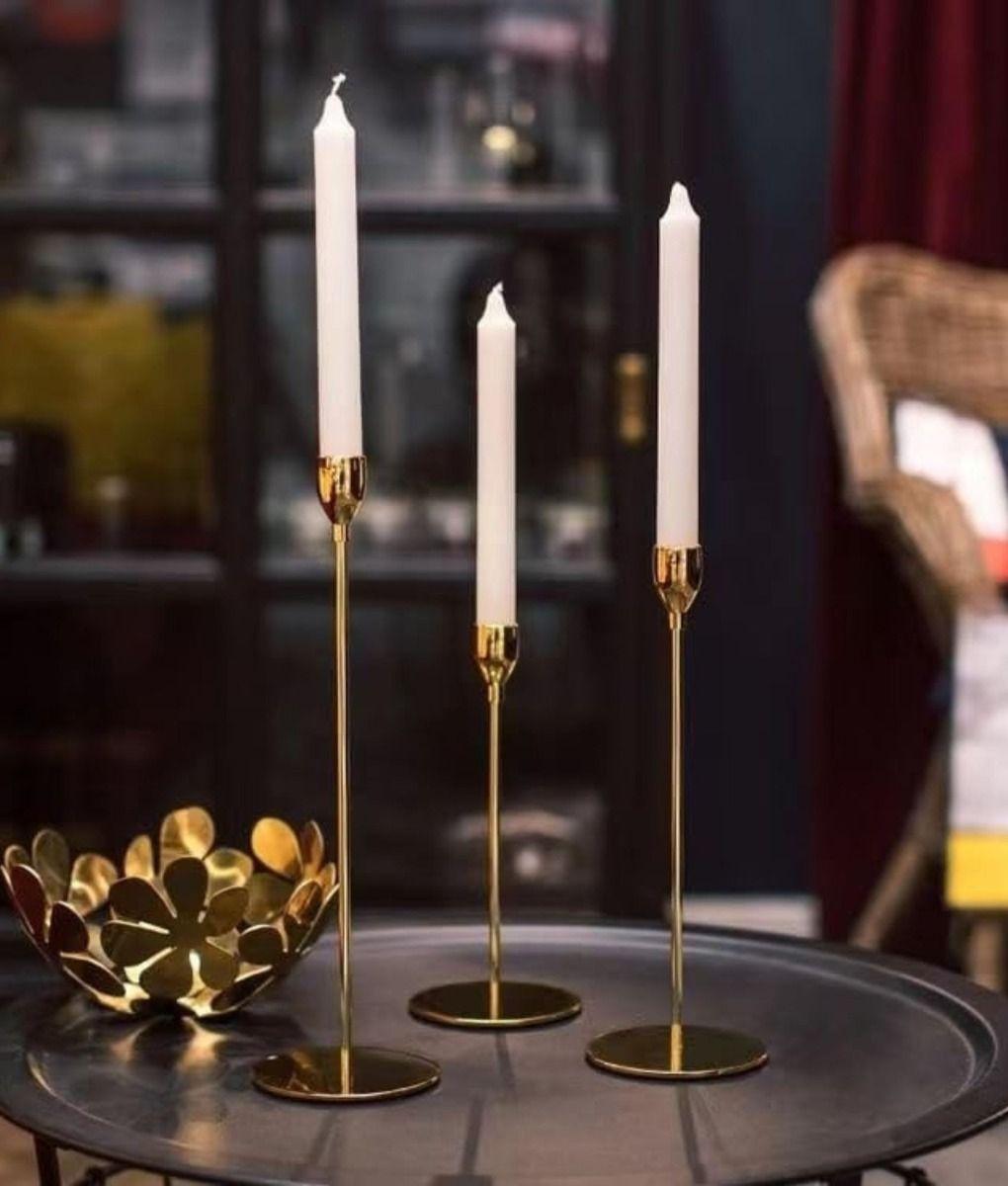 Set 3 Portavelas Decorativo Candelero Adorno Hogar Jhn-8