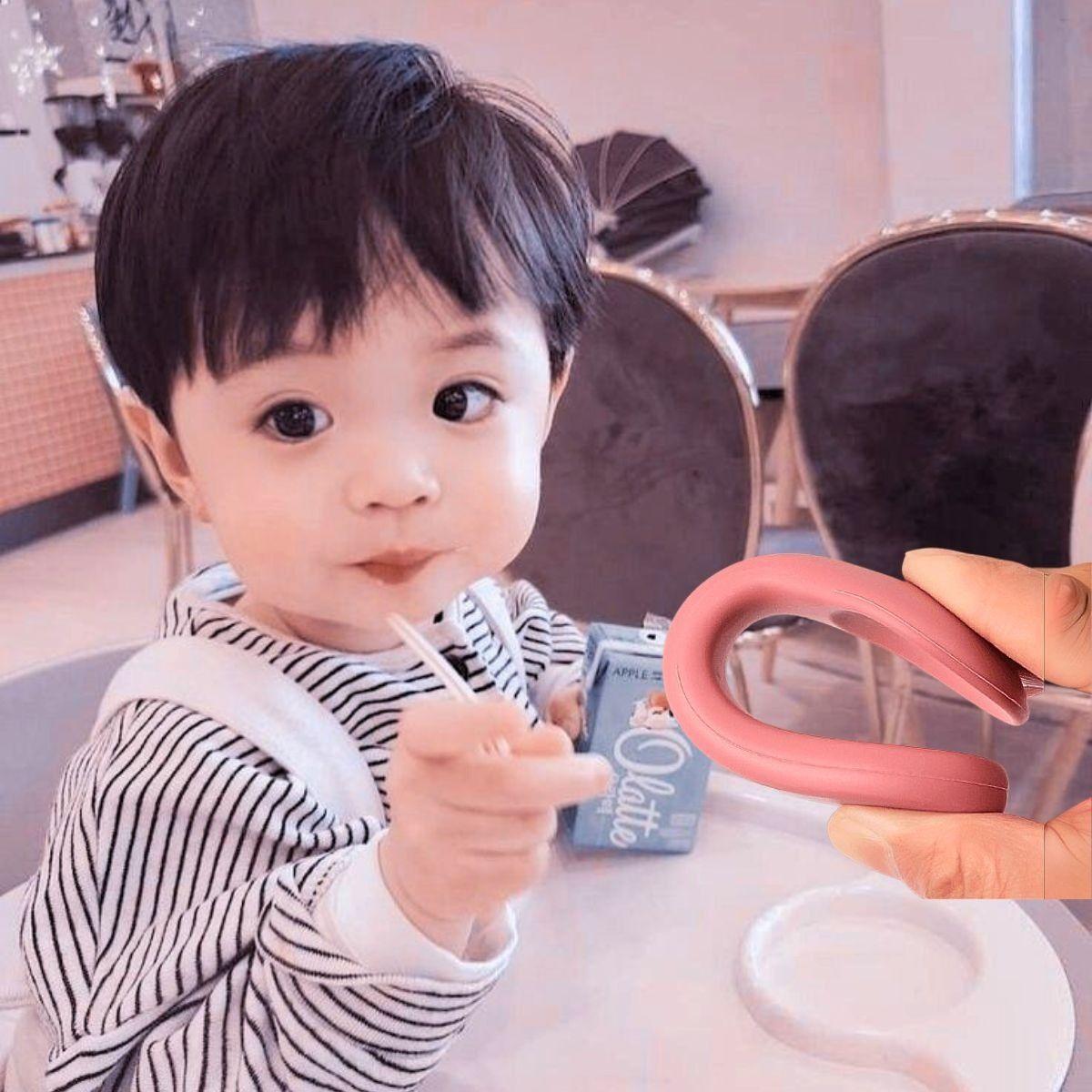 Set 4 Cubierto+Cuchara Silicona Ergonomico Bebes Lau-9