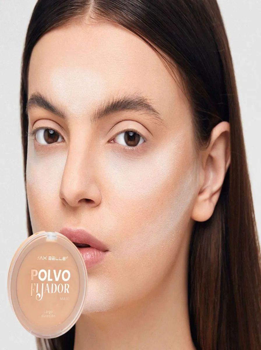 Pack 2 Polvo Compacto Mate Fijador Larga Duracion Lau-6