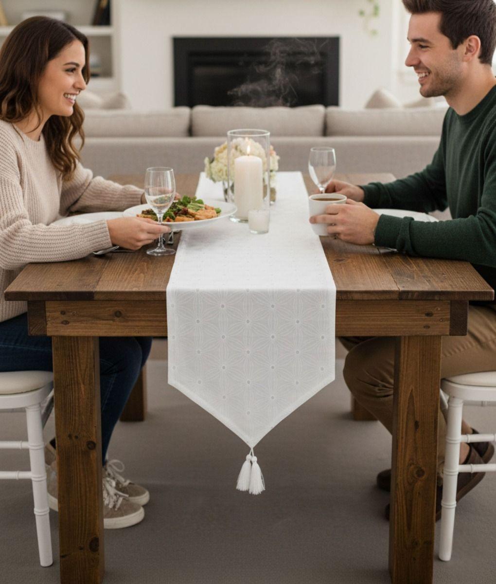 Camino Mesa Decorativo Estilo Nórdico Elegante Mantel Jhn-2