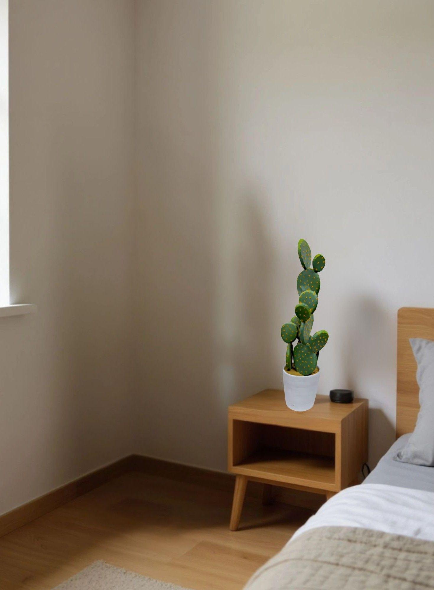 Planta Artificial Decorativa Cactus Opuntia Realista Jhn-7