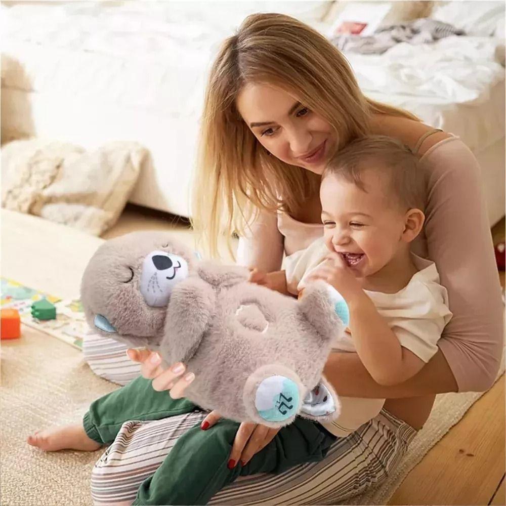 Peluche Nutria Juguete Animal Respira Bebes Dormir Lau-7